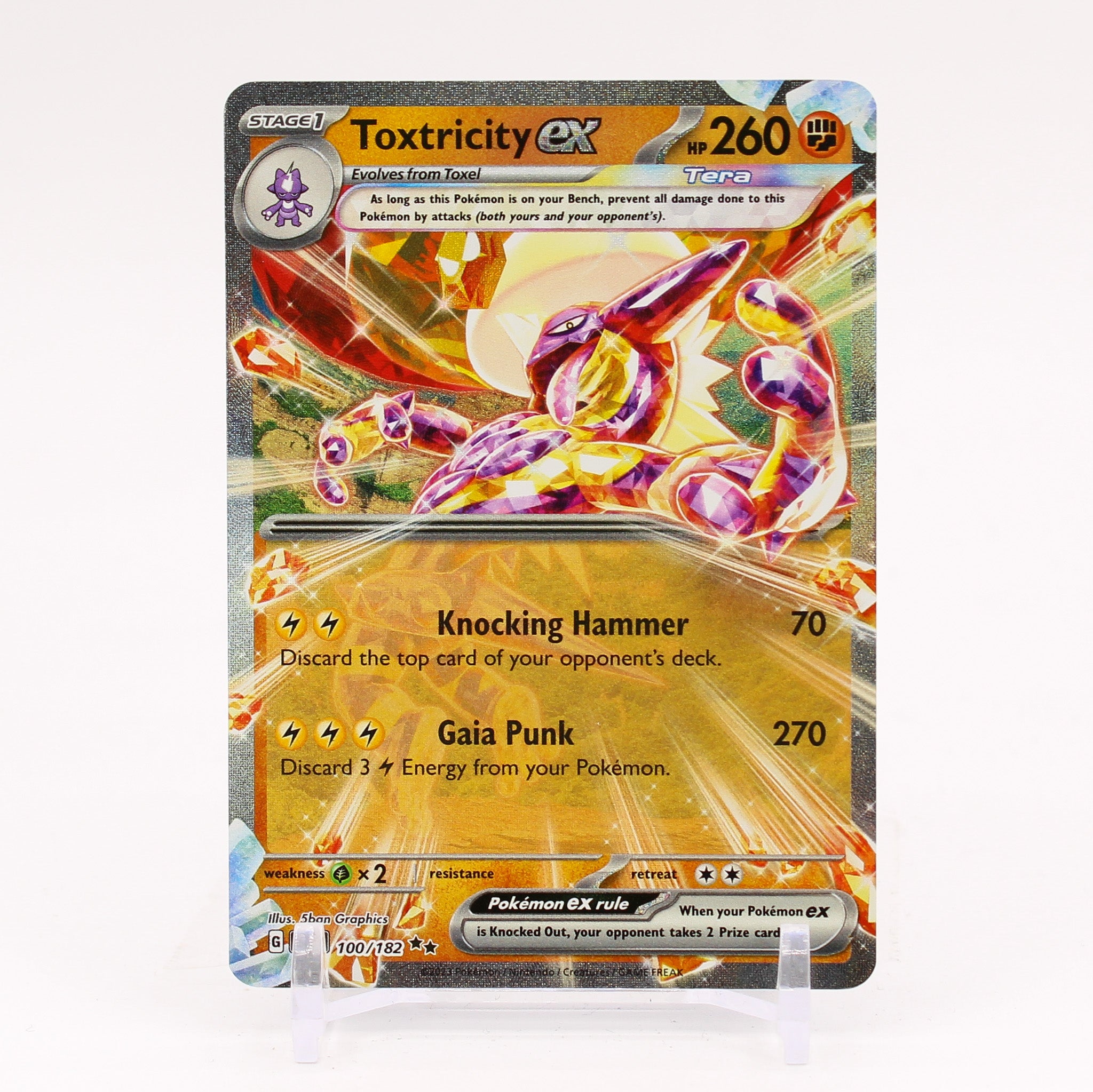 Toxtricity ex - 100/182 Paradox Rift Double Rare Pokemon - NM/MINT