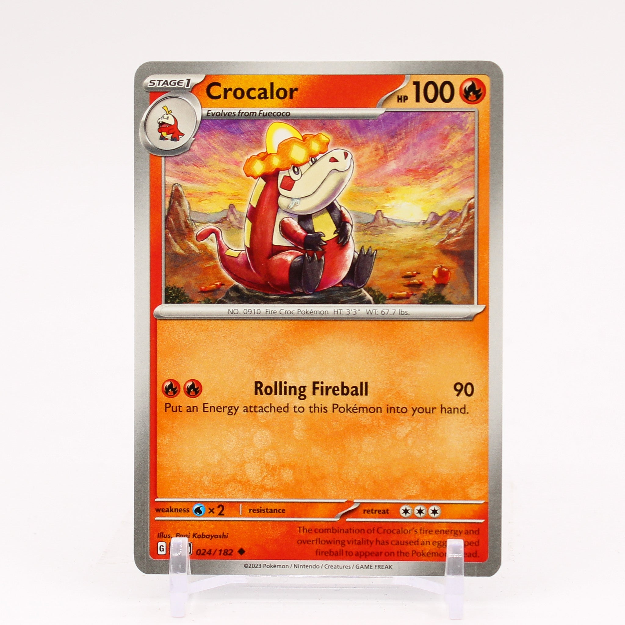 Crocalor - 024/182 Paradox Rift Pokemon - NM/MINT