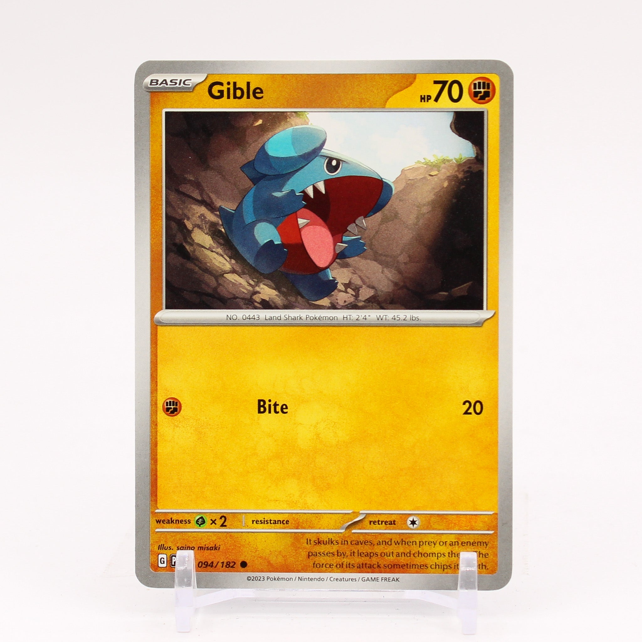Gible - 094/182 Paradox Rift Pokemon - NM/MINT
