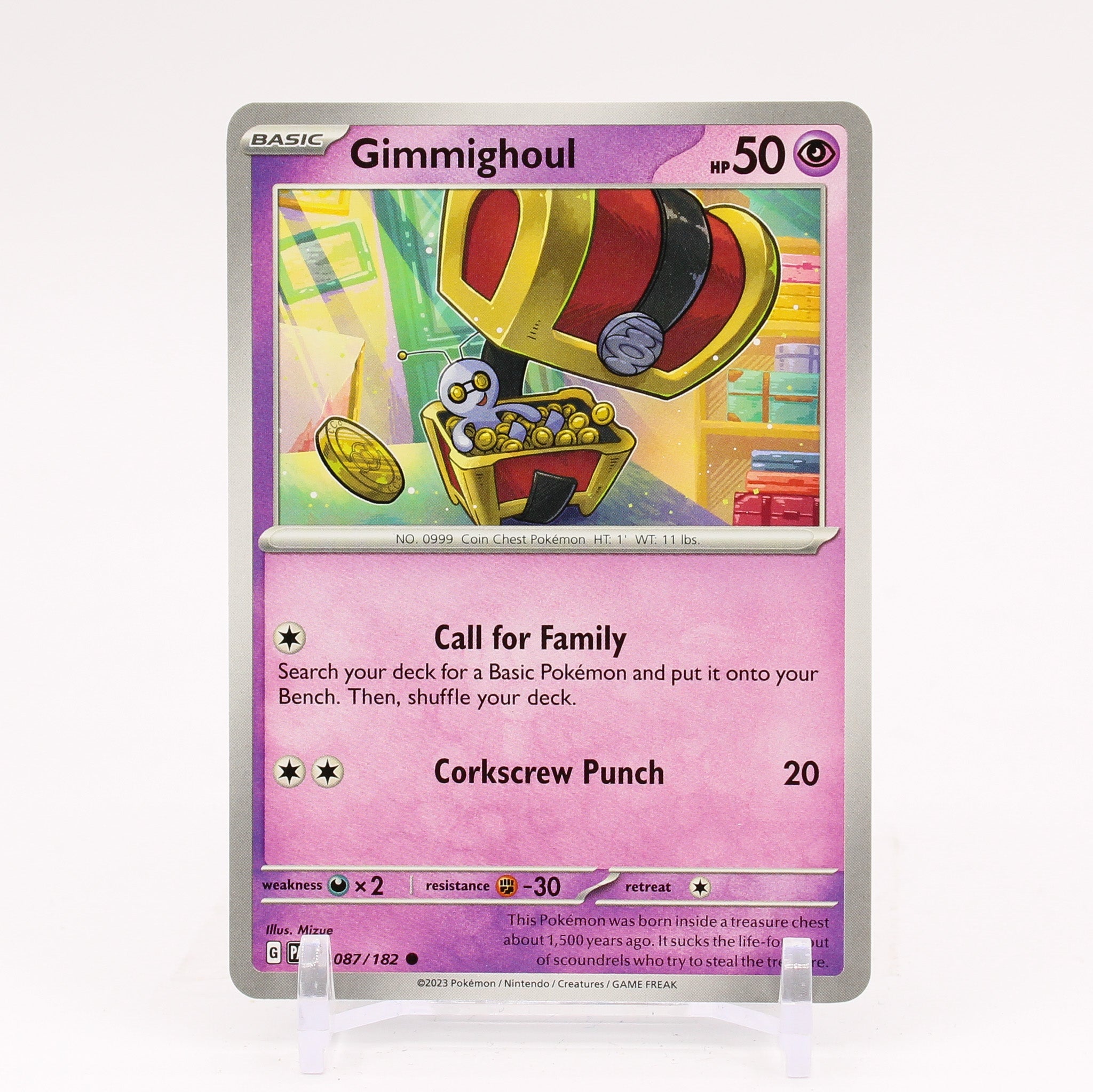 Gimmighoul - 087/182 Paradox Rift Pokemon - NM/MINT