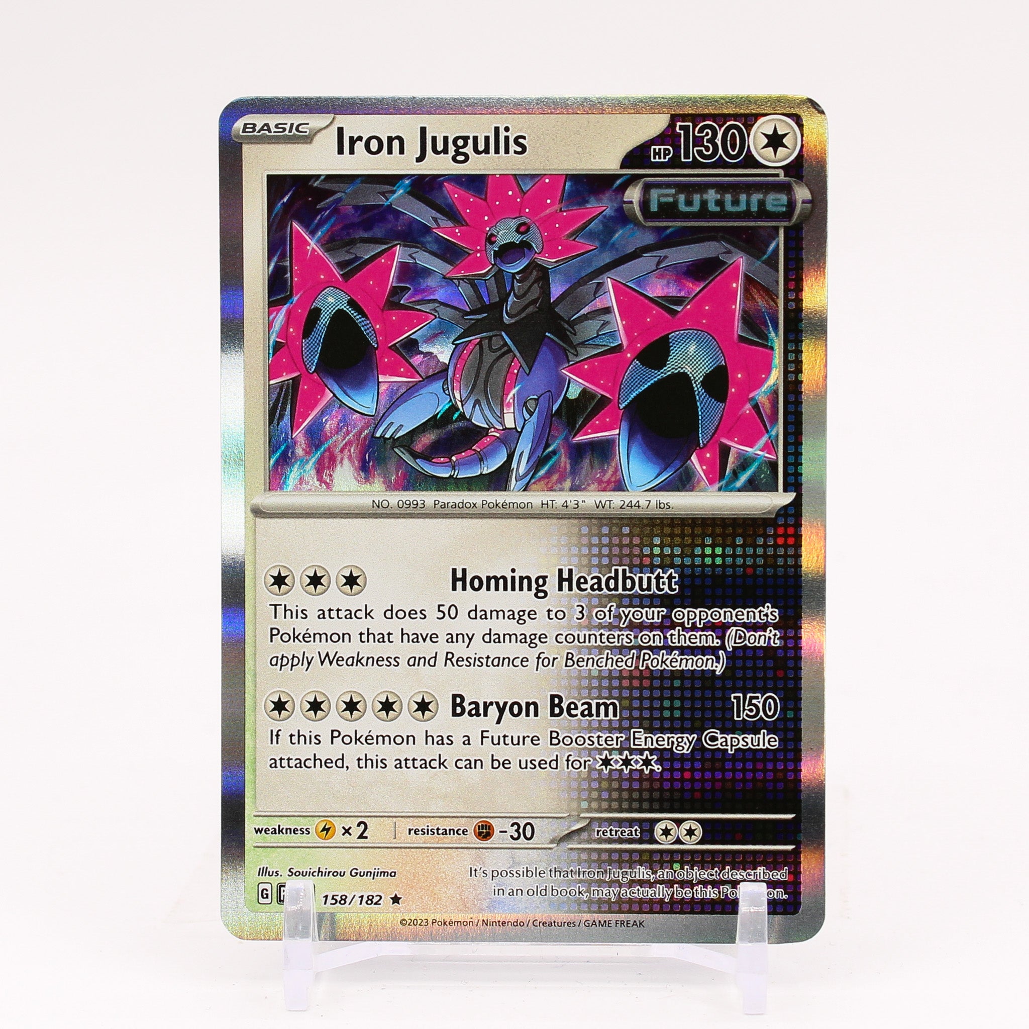 Iron Jugulis - 158/182 Paradox Rift Holo Rare Pokemon - NM/MINT