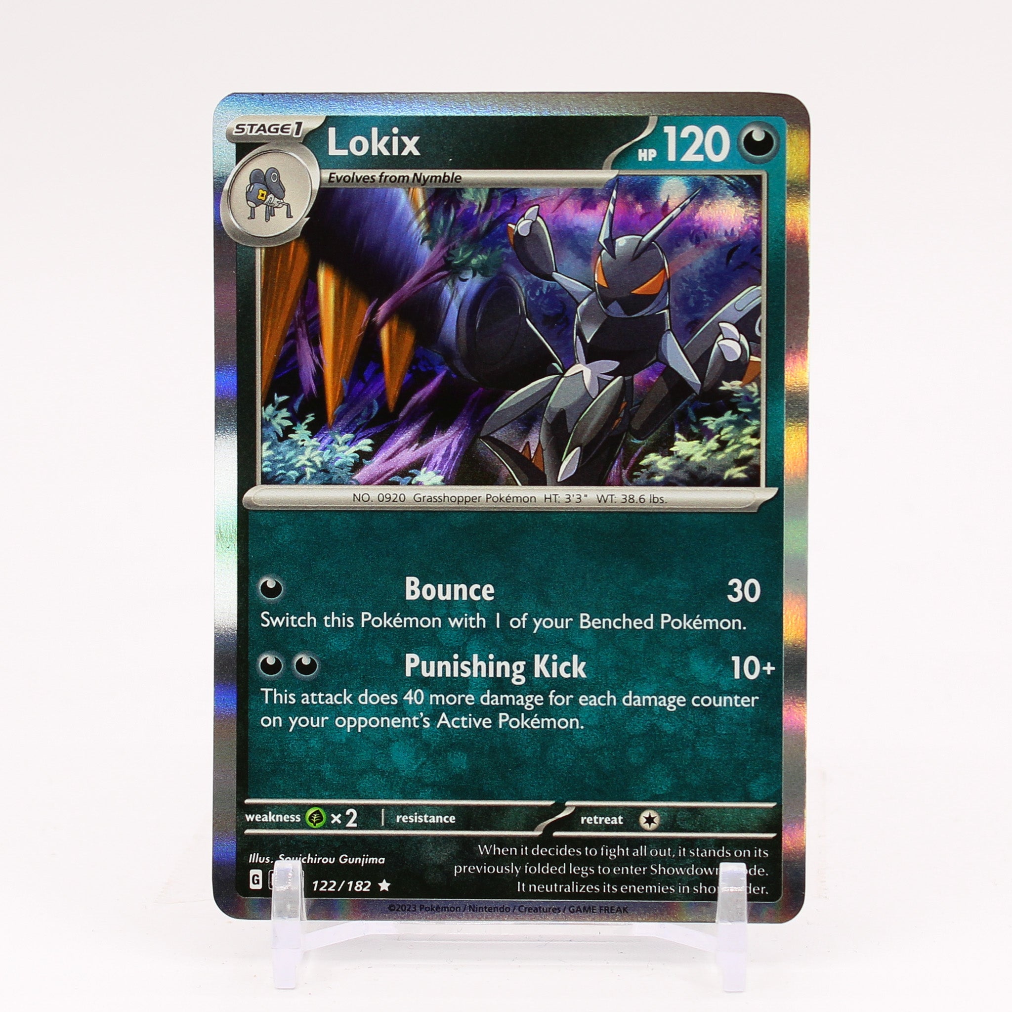 Lokix - 122/182 Paradox Rift Holo Rare Pokemon - NM/MINT