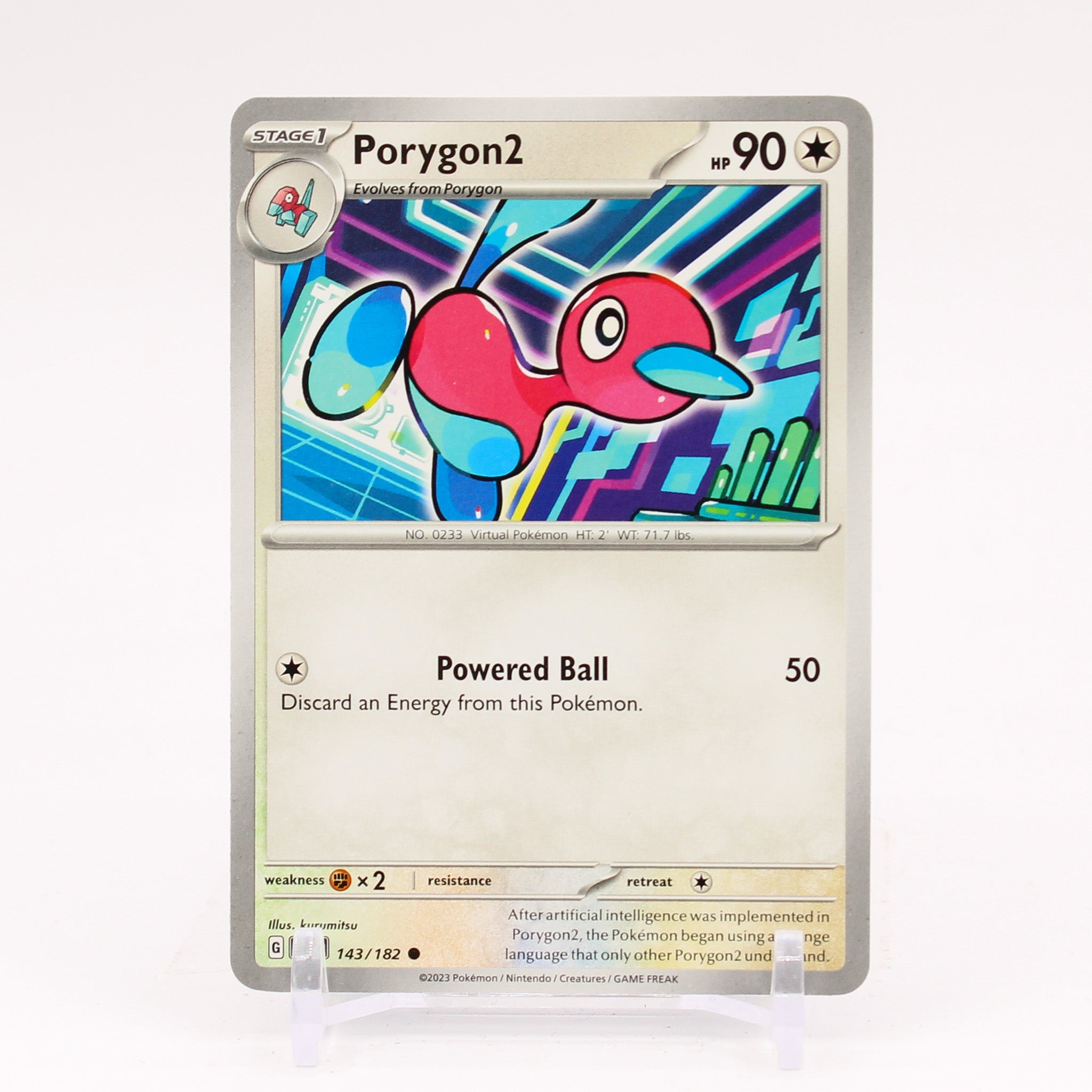 Porygon 2 - 143/182 Paradox Rift Pokemon - NM/MINT