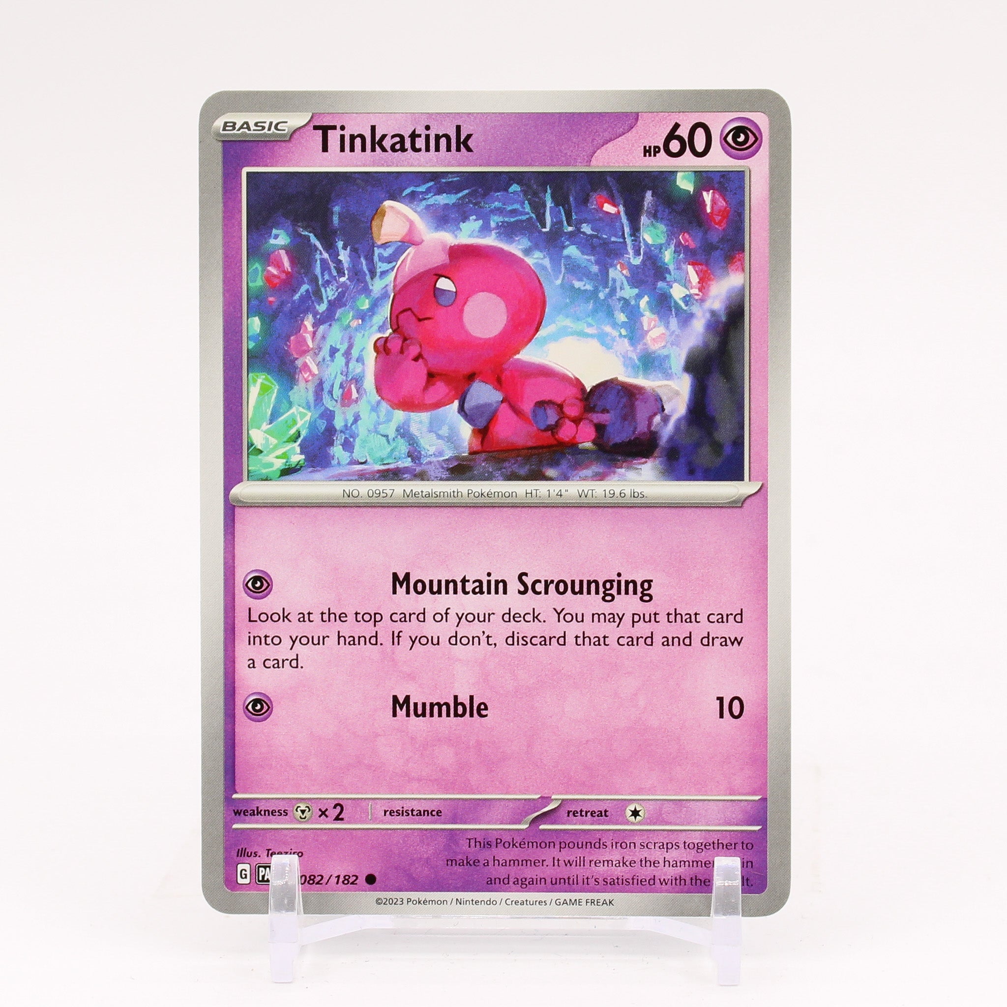 Tinkatink - 082/182 Paradox Rift Pokemon - NM/MINT