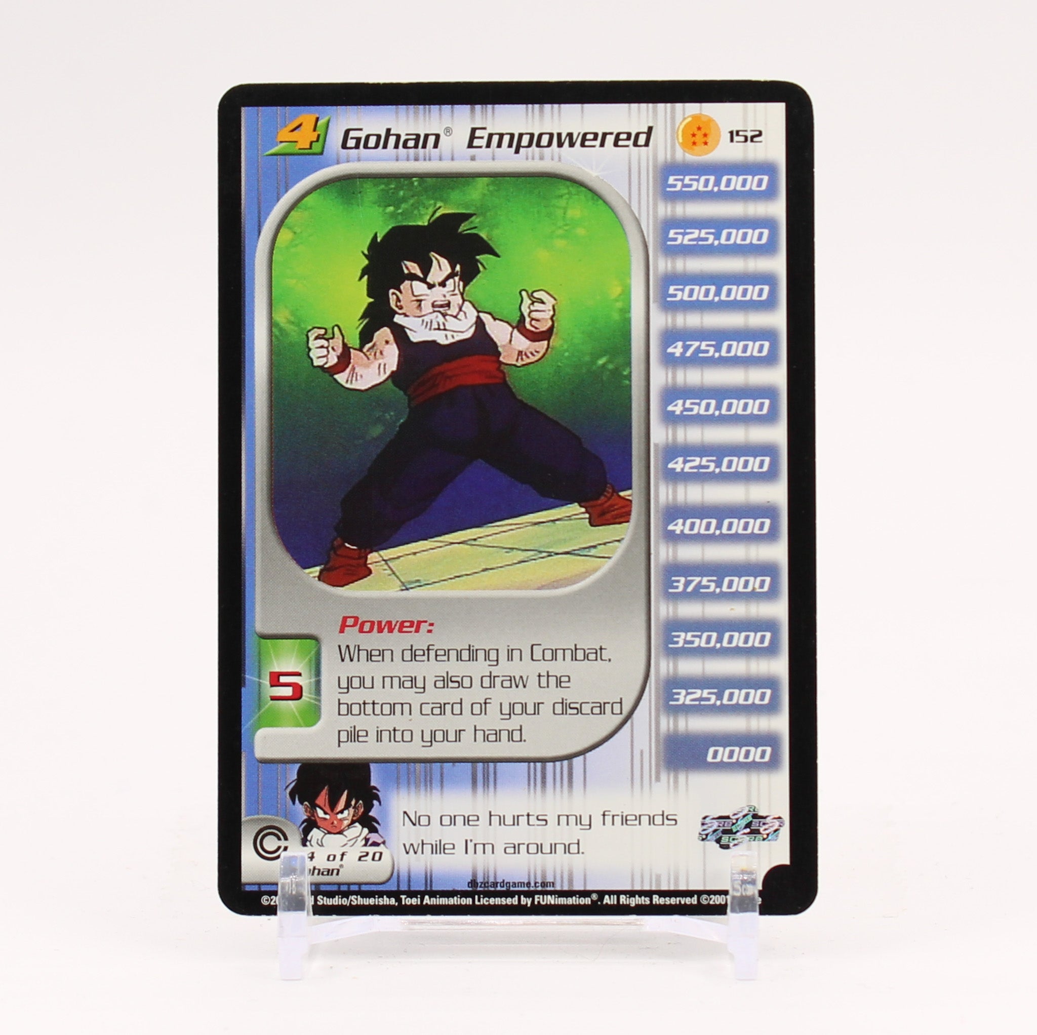 Gohan Empowered - 152 Dragon Ball Z Score TCG - LP