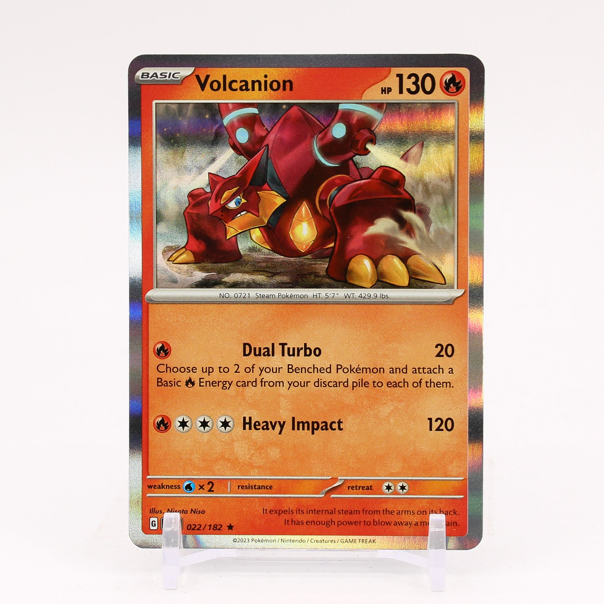 Volcanion - 022/182 Paradox Rift Holo Rare Pokemon - NM/MINT
