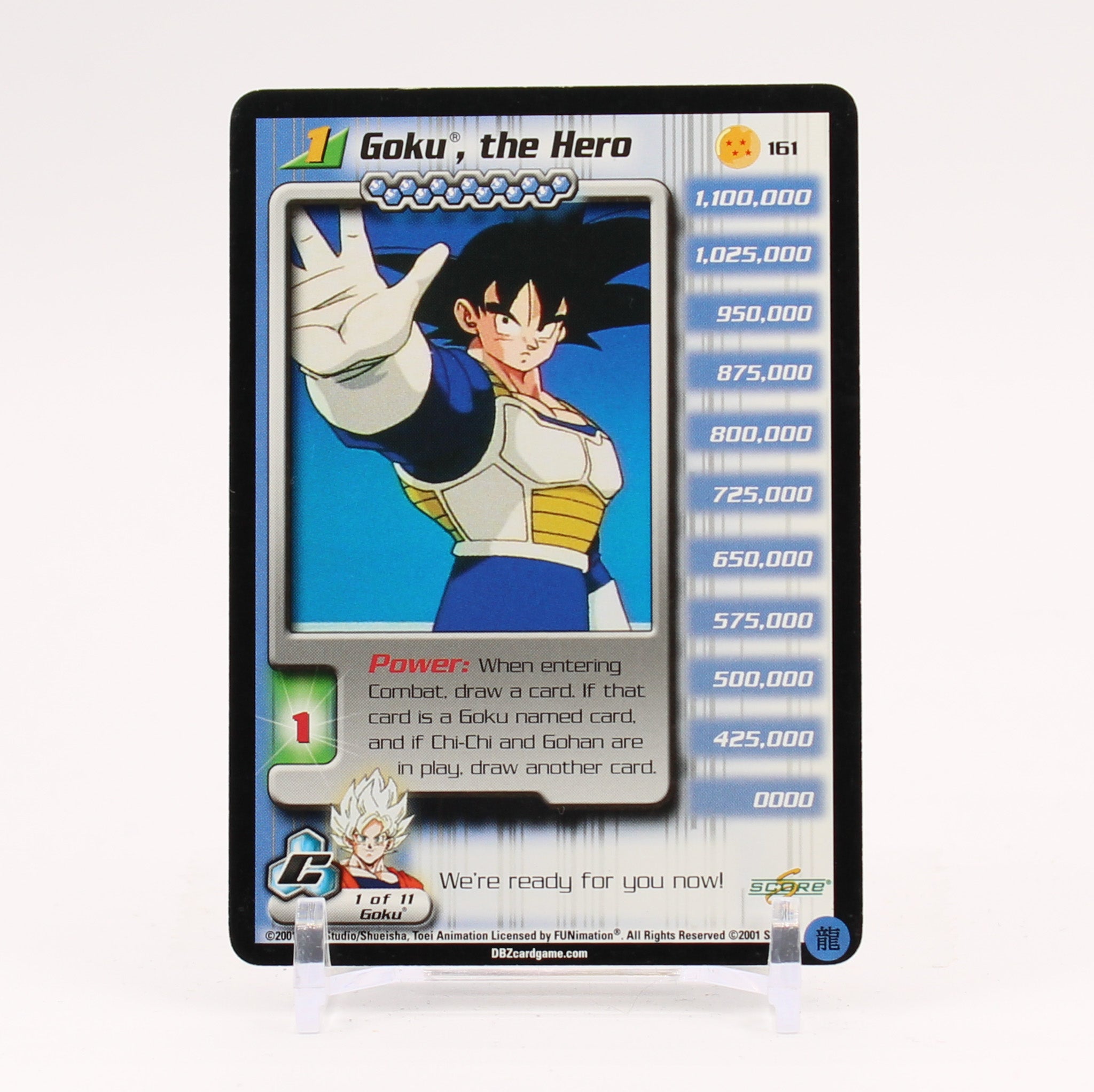 Goku The Hero - 161 Dragon Ball Z Score TCG - NM/LP