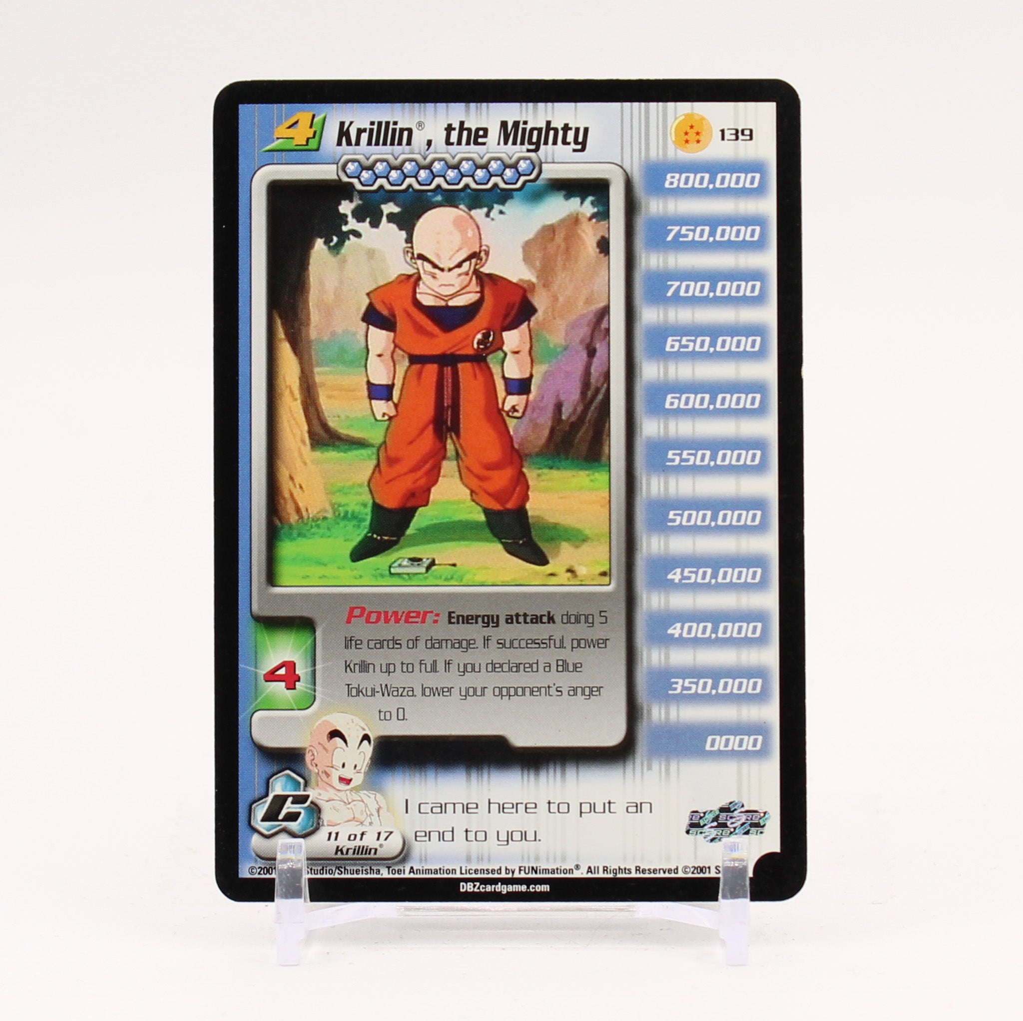 Krillin The Mighty - 139 Dragon Ball Z Score TCG - LP