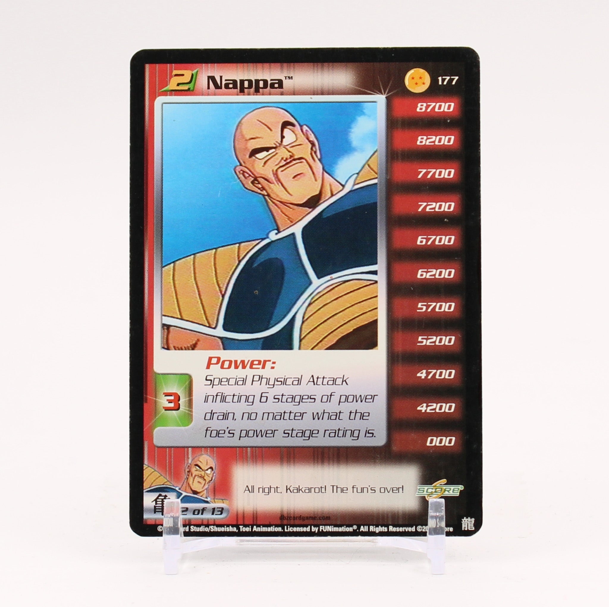 Nappa - 177 Dragon Ball Z Score TCG - LP