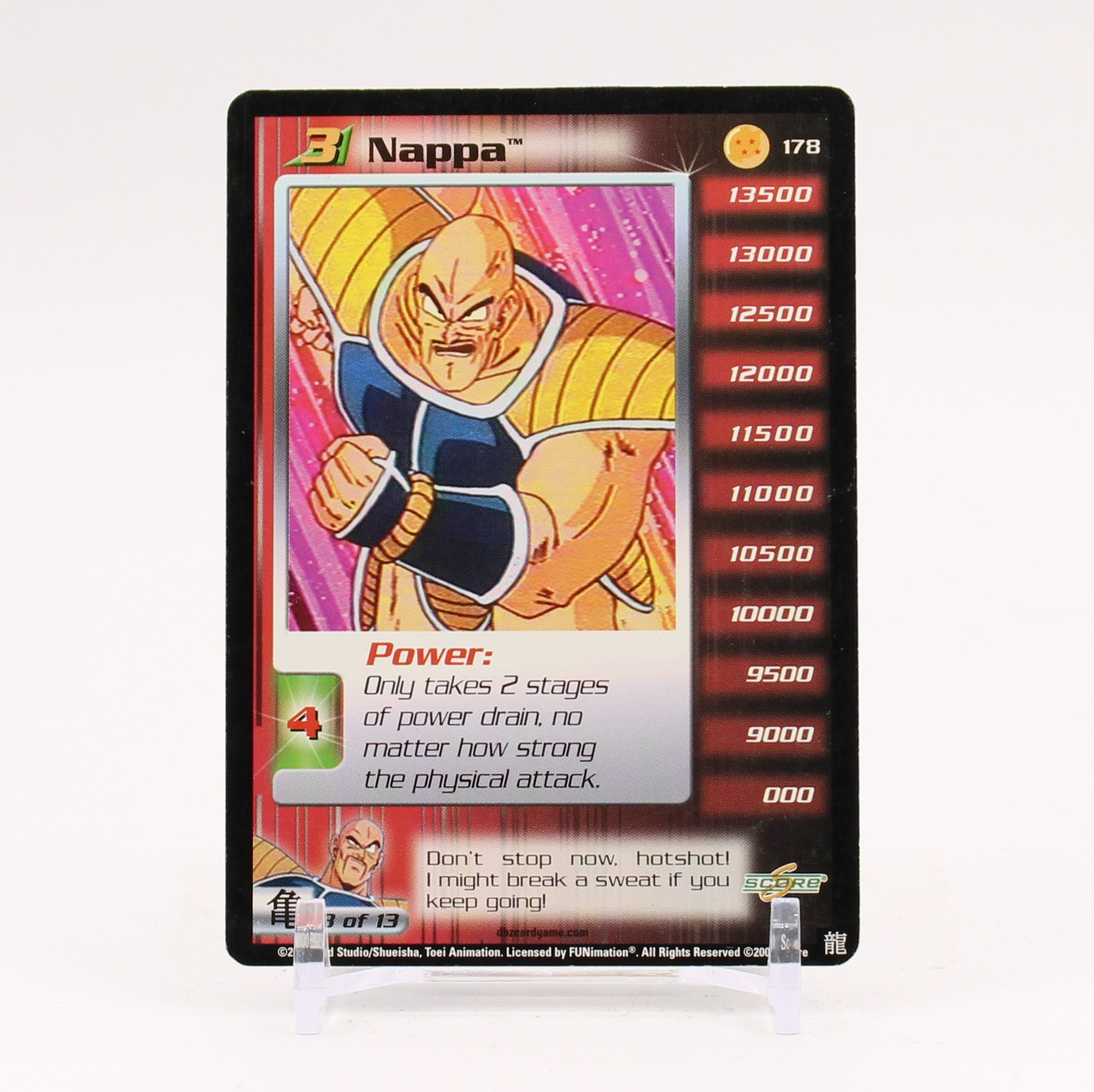 Nappa - 178 Dragon Ball Z Score TCG - NM/LP