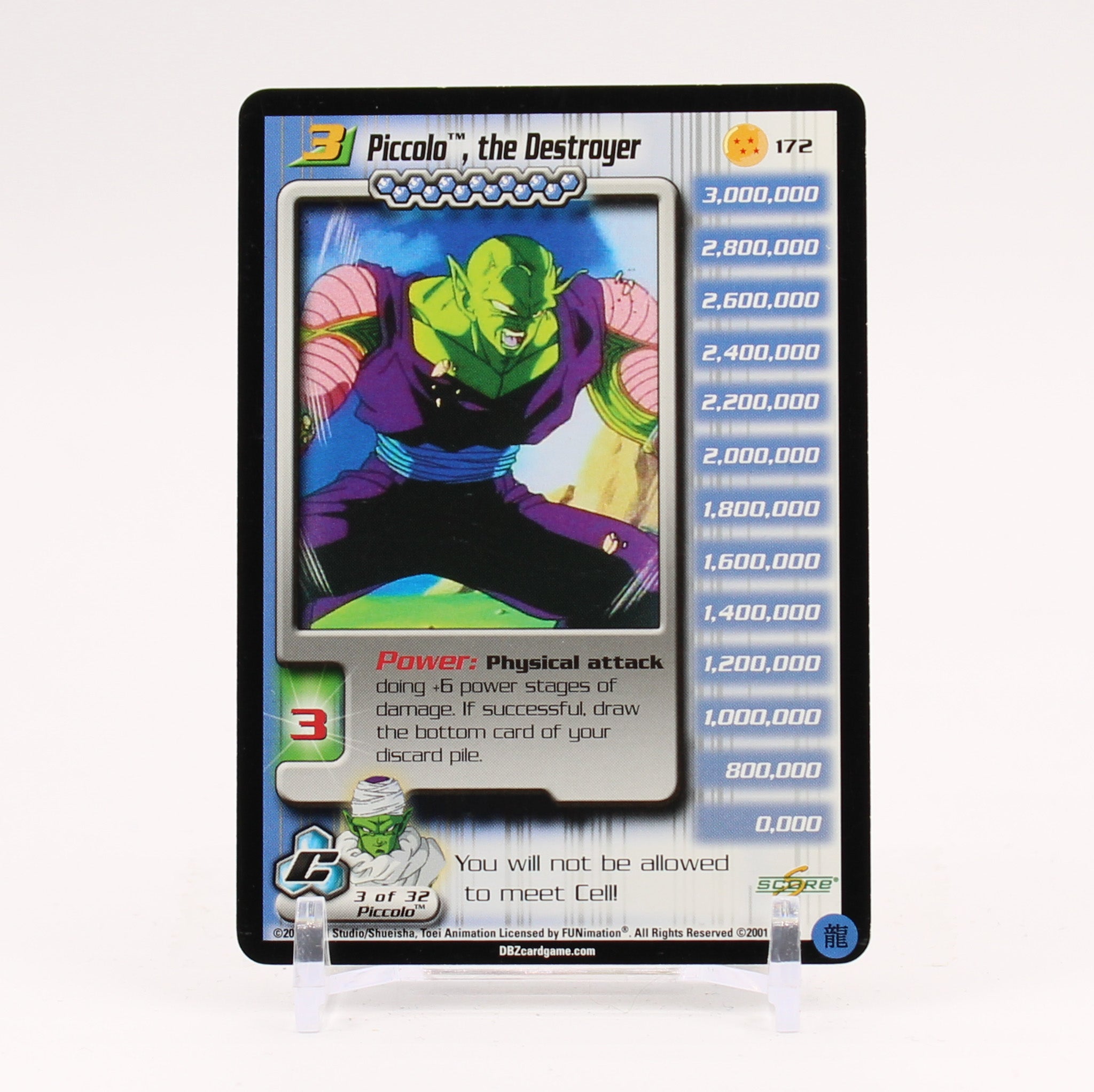 Piccolo The Destroyer - 172 Dragon Ball Z Score TCG - NM/LP