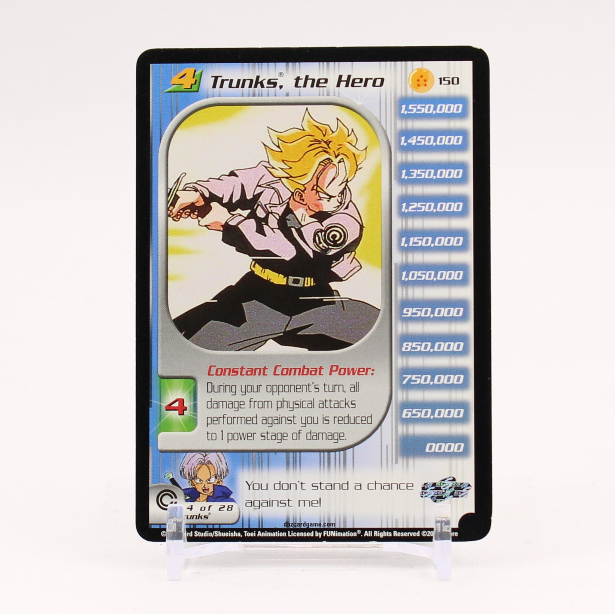 Trunks The Hero - 150 Dragon Ball Z Score TCG - LP