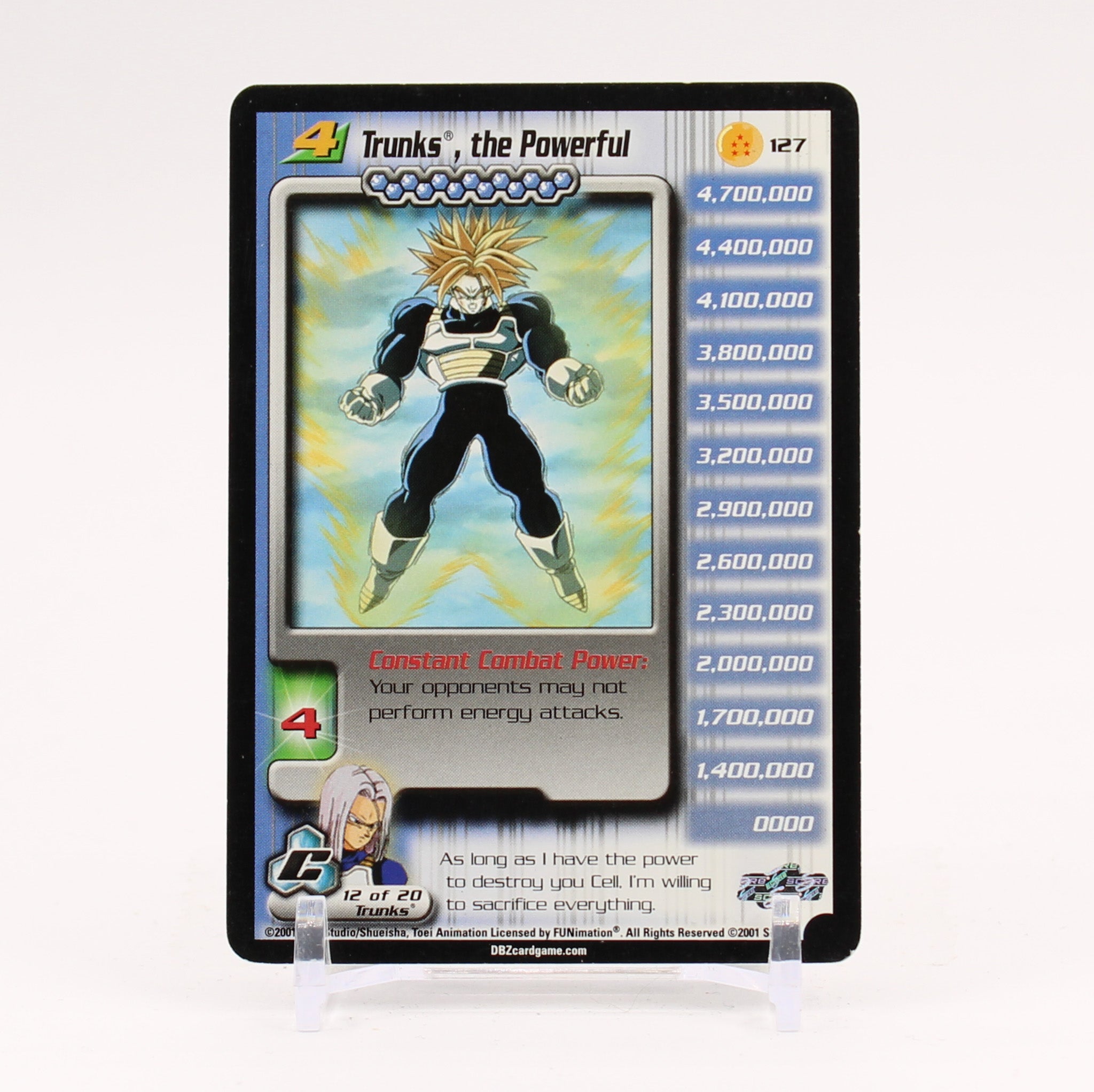 Trunks The Powerful - 127 Dragon Ball Z Score TCG - LP
