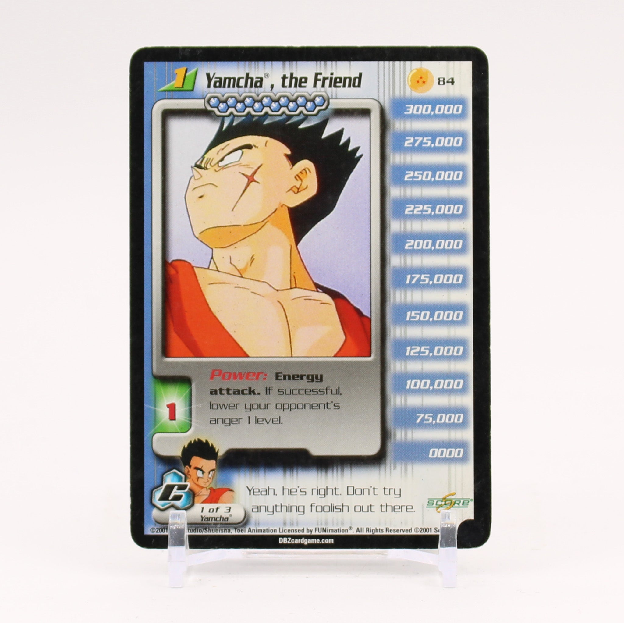 Yamcha The Friend - 84 Dragon Ball Z Score TCG - LP
