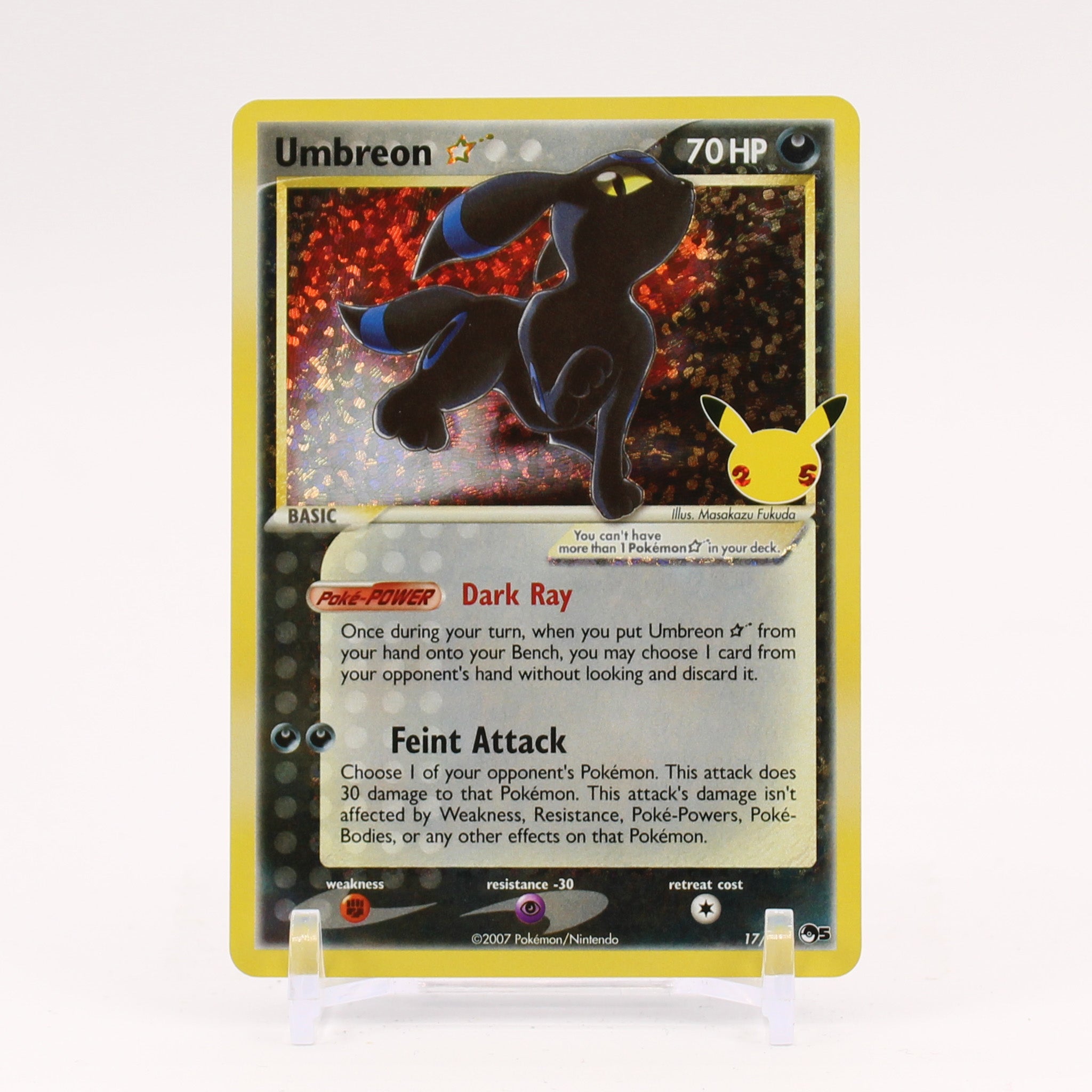 Umbreon Gold Star - Celebrations Classic Collection Holo Rare Pokemon NM/MINT