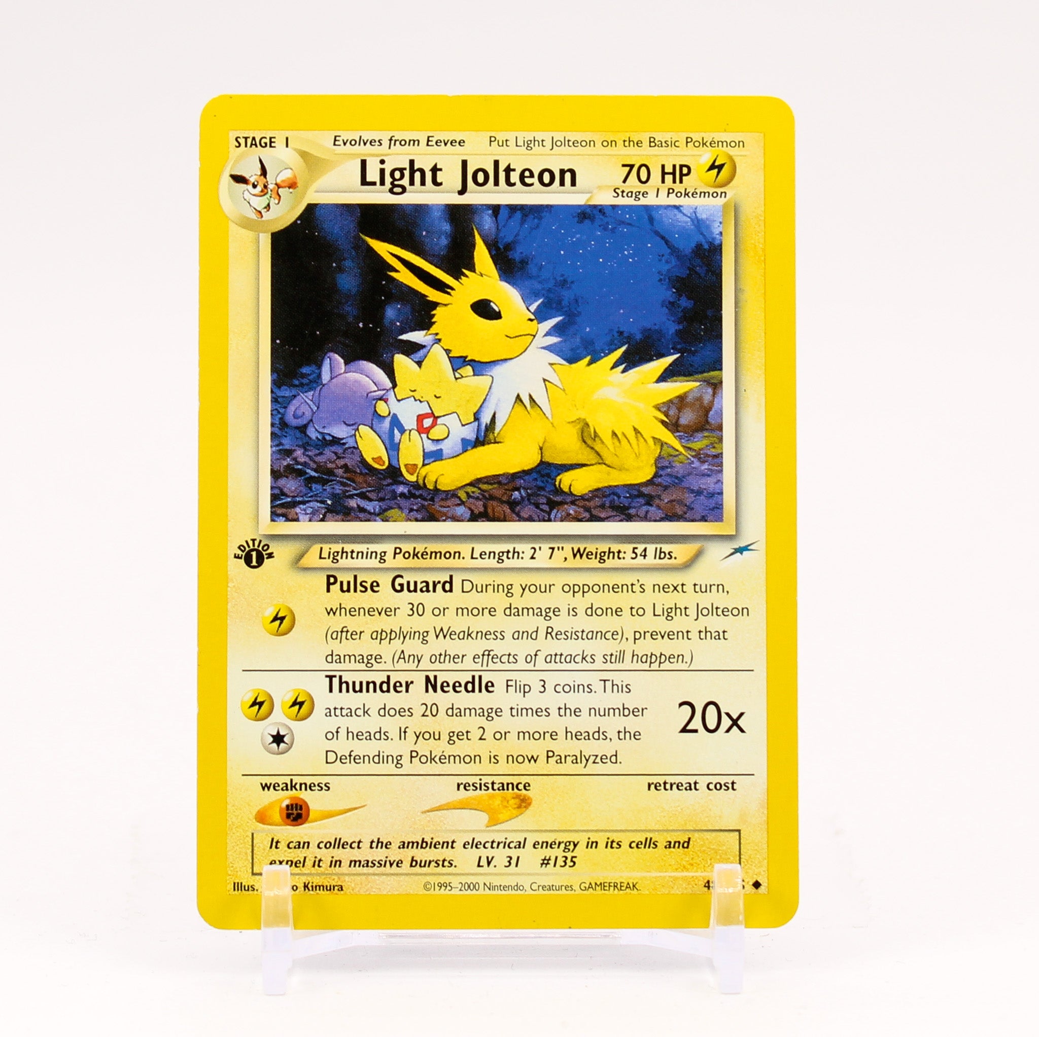 Light Jolteon - 48/105 Neo Destiny 1st Edition Rare Pokemon - LP