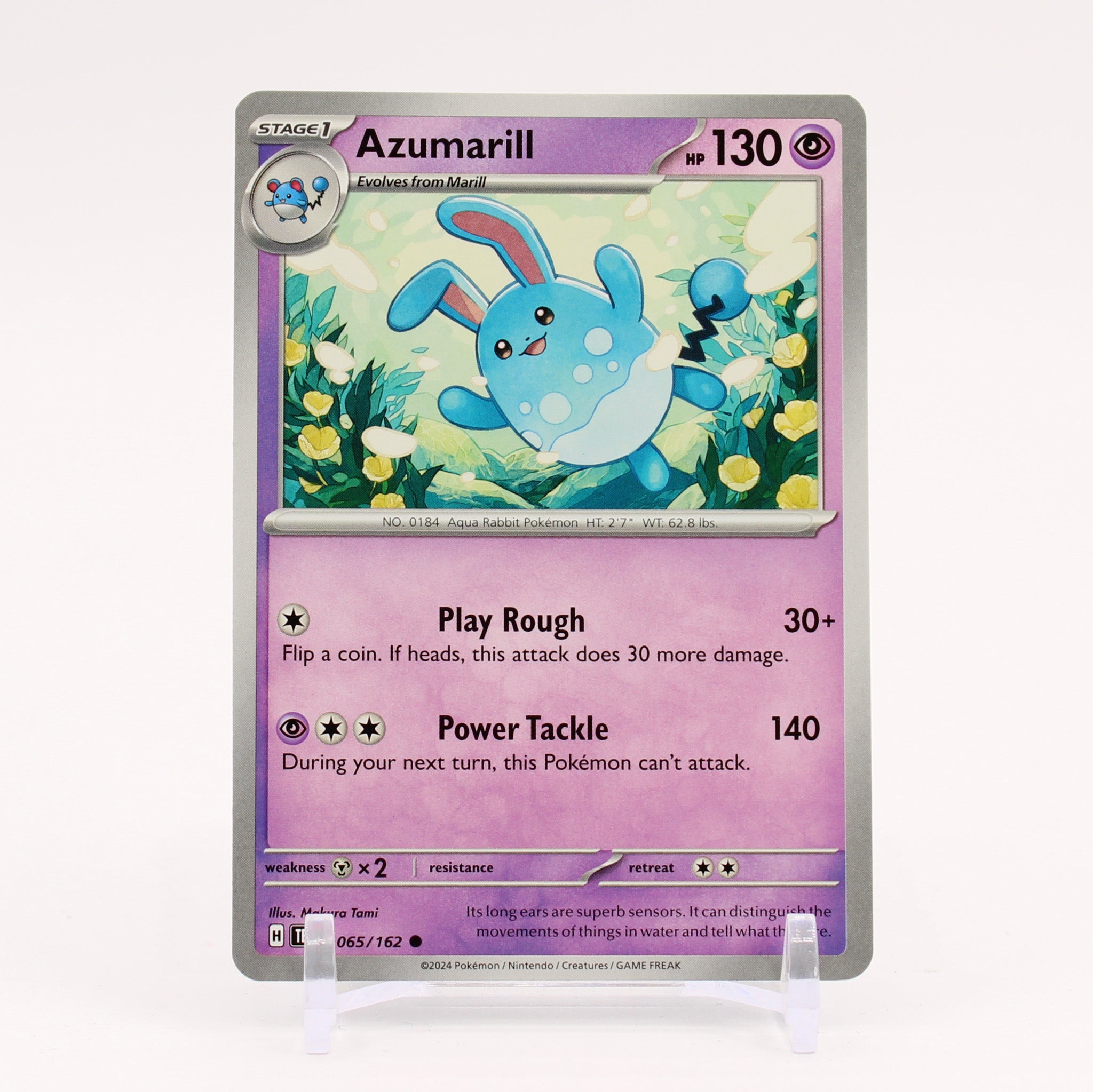 Azumarill - 065/162 Temporal Forces Pokemon - NM/MINT