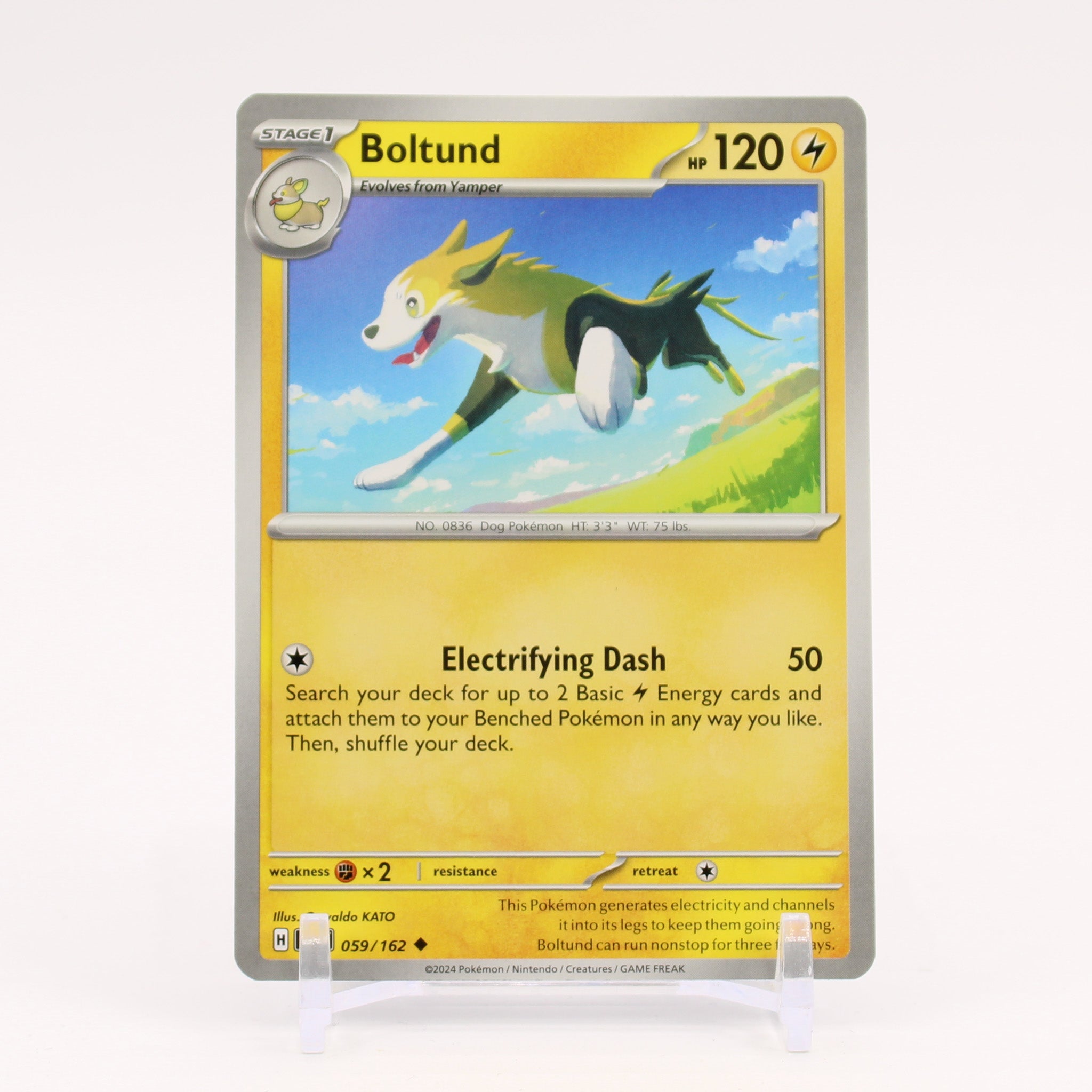 Boltund - 059/162 Temporal Forces Pokemon - NM/MINT