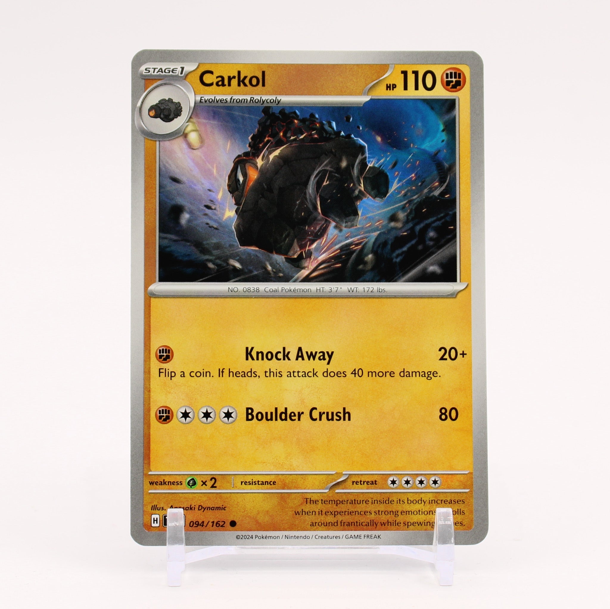 Carkol - 094/162 Temporal Forces Pokemon - NM/MINT