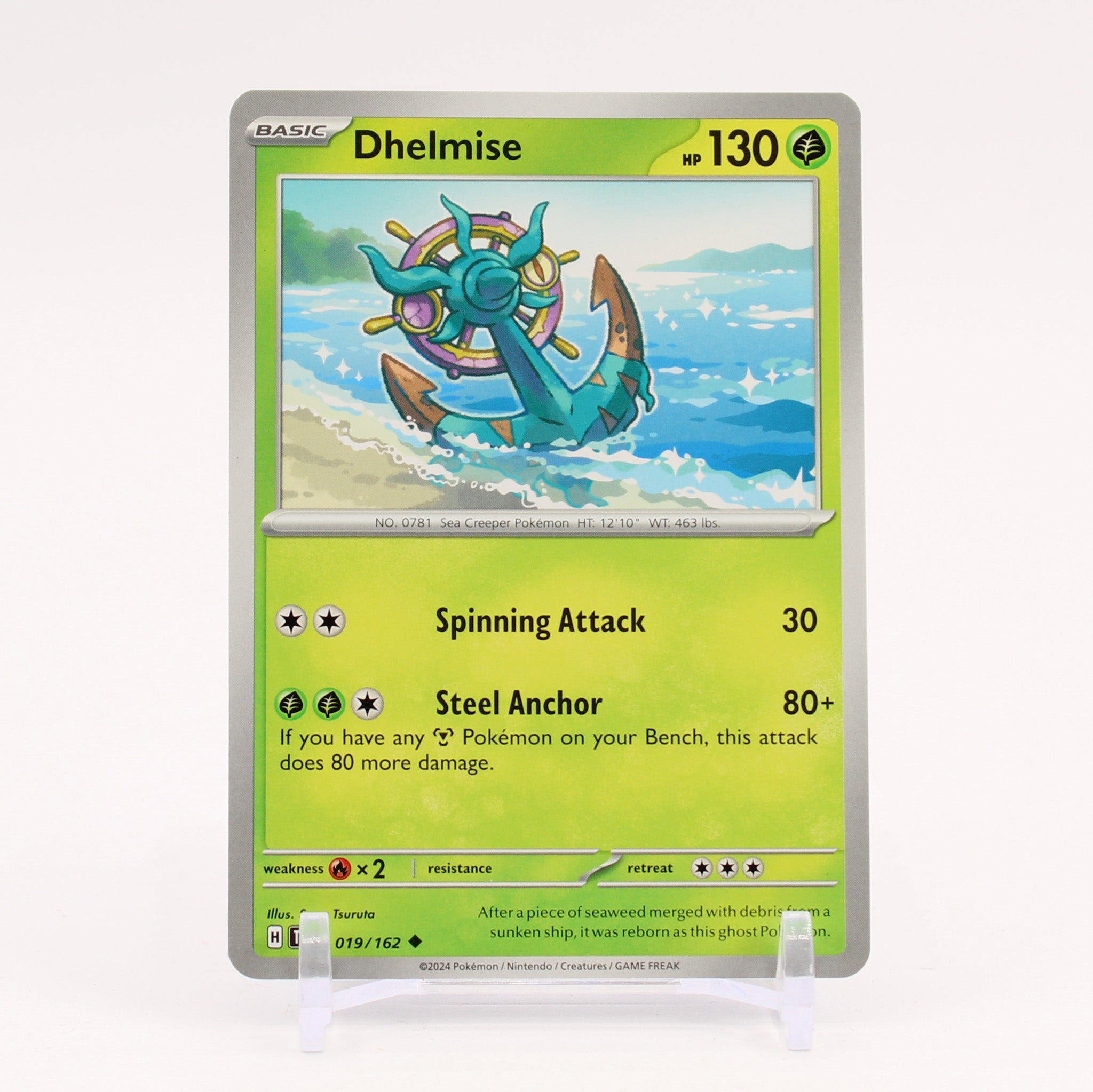 Dhelmise - 019/162 Temporal Forces Pokemon - NM/MINT