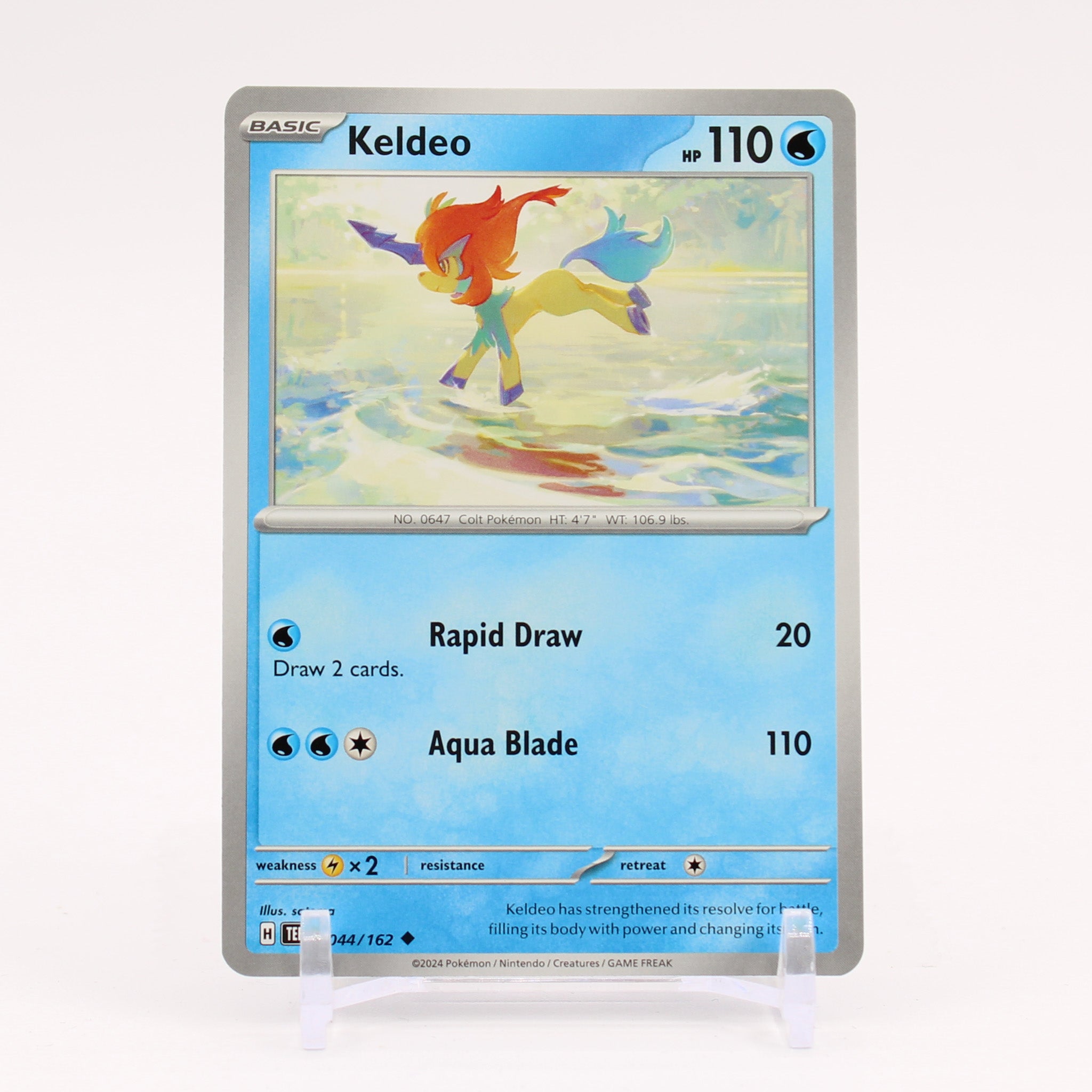 Keldeo - 044/162 Temporal Forces Pokemon - NM/MINT