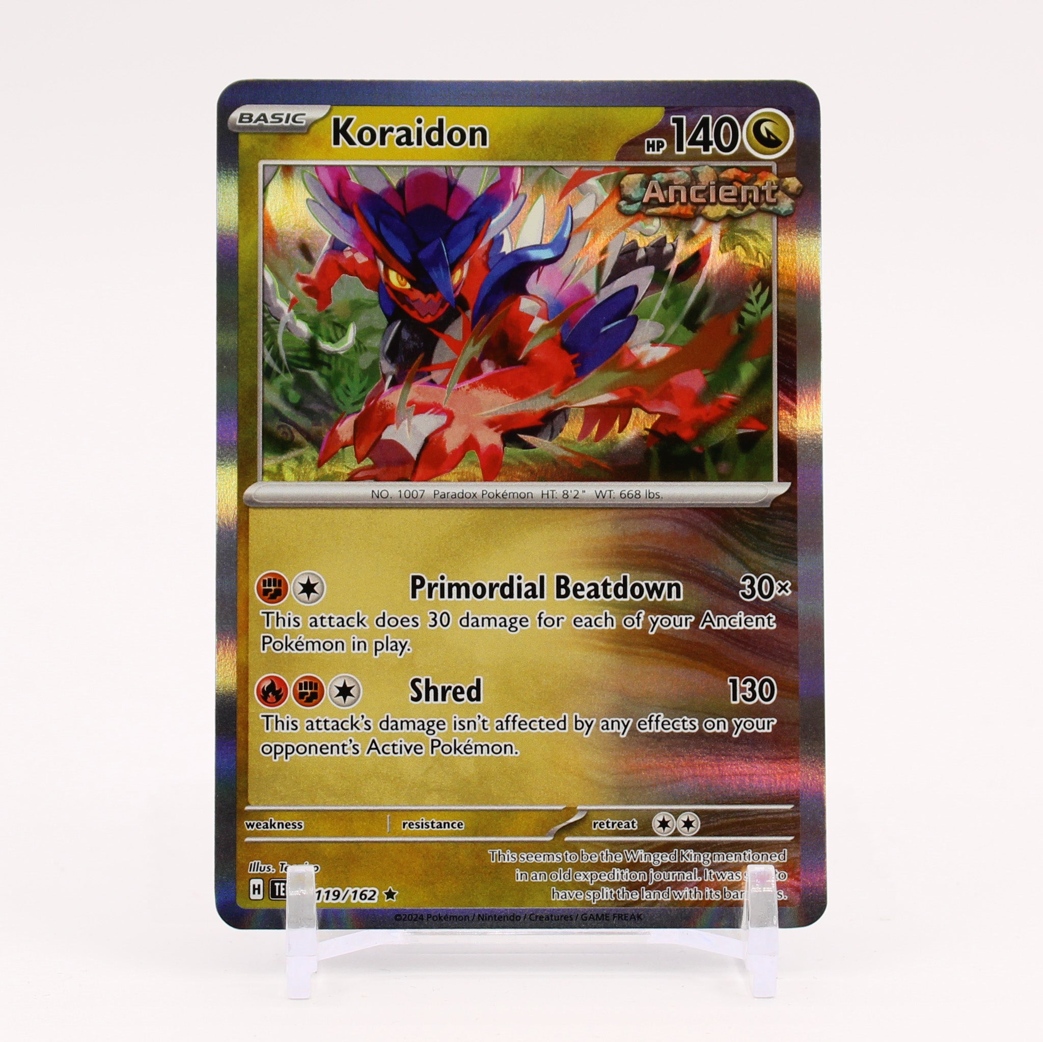 Koraidon - 119/162 Temporal Forces Holo Rare Pokemon - NM/MINT