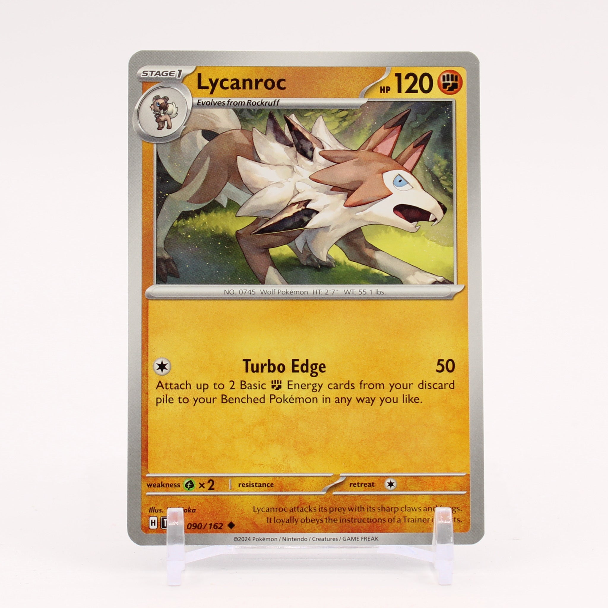 Lycanroc - 090/162 Temporal Forces Pokemon - NM/MINT