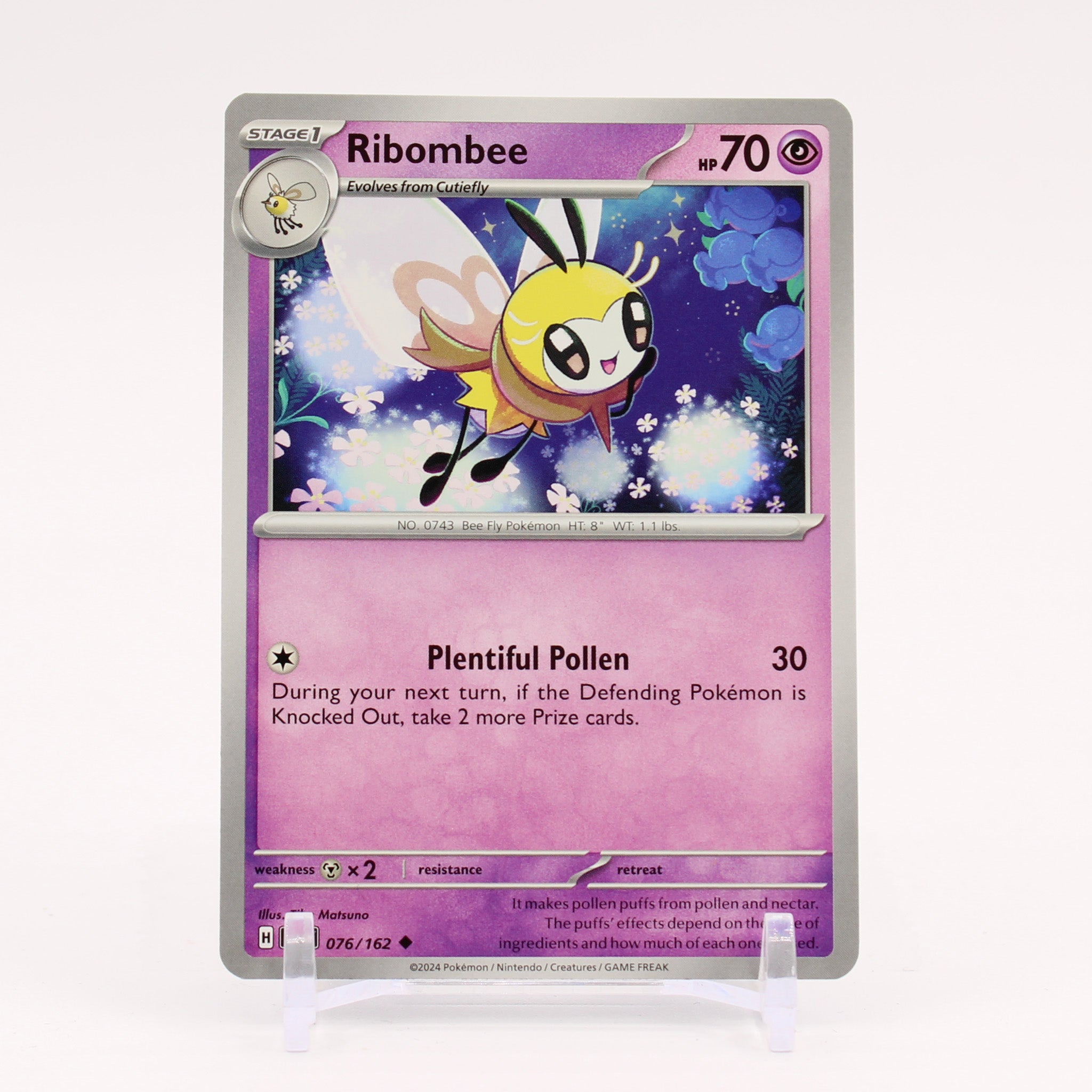 Ribombee - 076/162 Temporal Forces Pokemon - NM/MINT