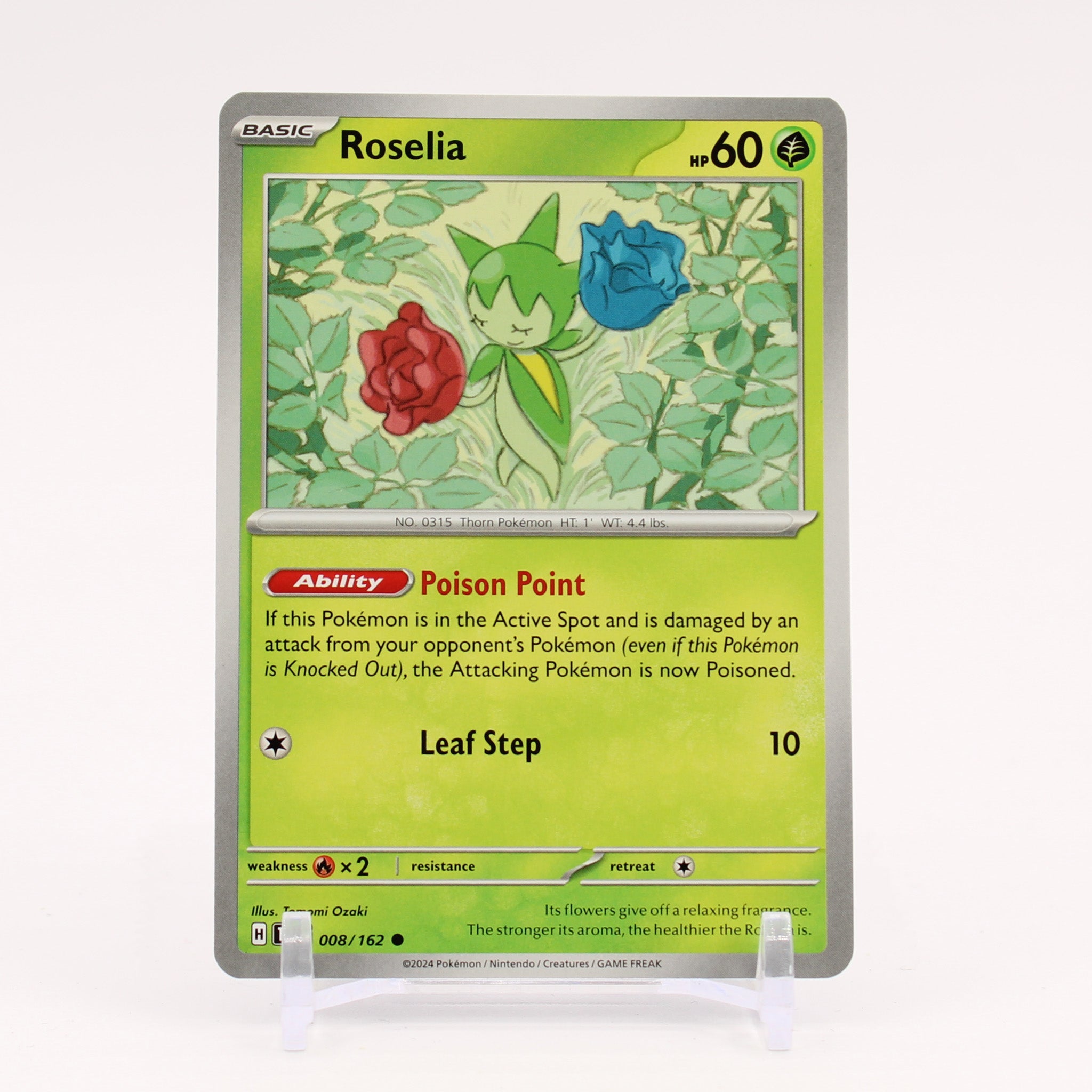 Roselia - 008/162 Temporal Forces Pokemon - NM/MINT