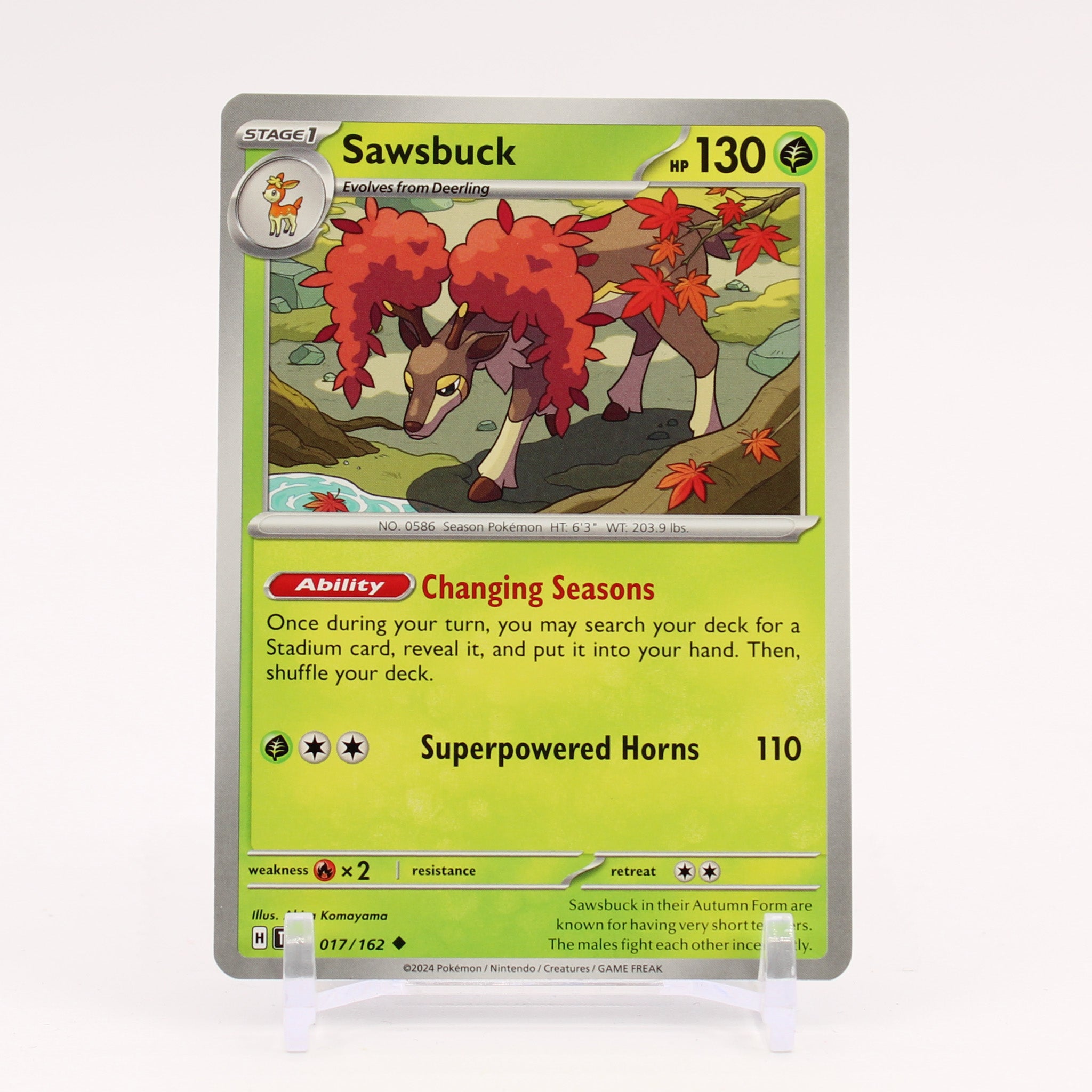 Sawsbuck - 017/162 Temporal Forces Pokemon - NM/MINT