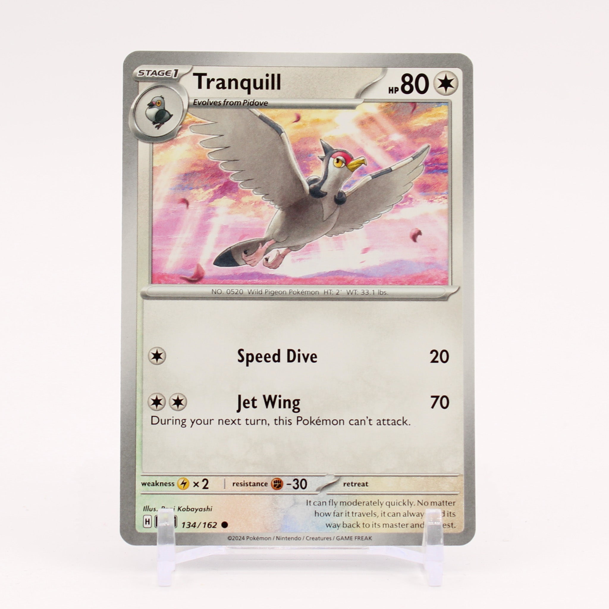 Tranquill - 134/162 Temporal Forces Pokemon - NM/MINT