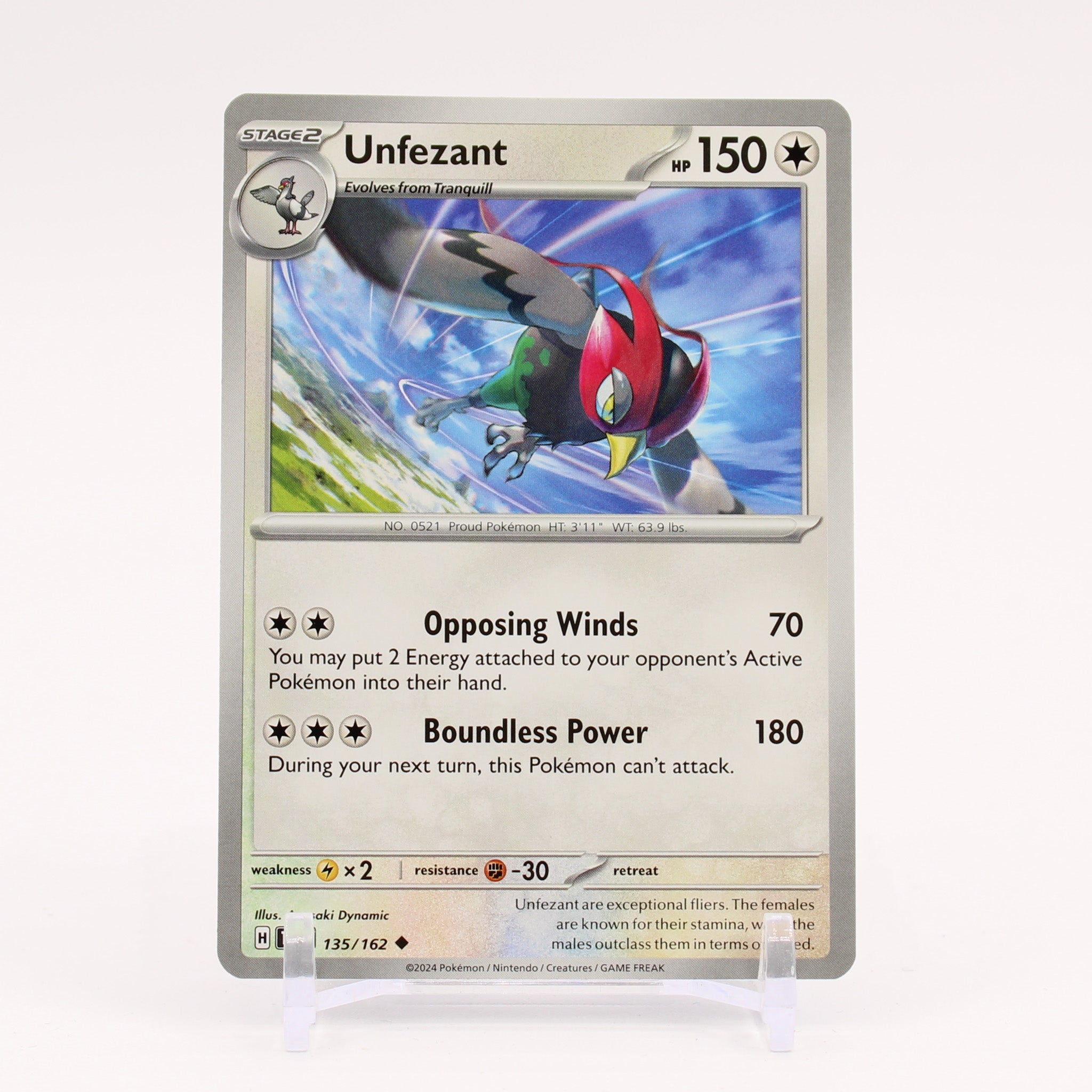 Unfezant - 135/162 Temporal Forces Pokemon - NM/MINT