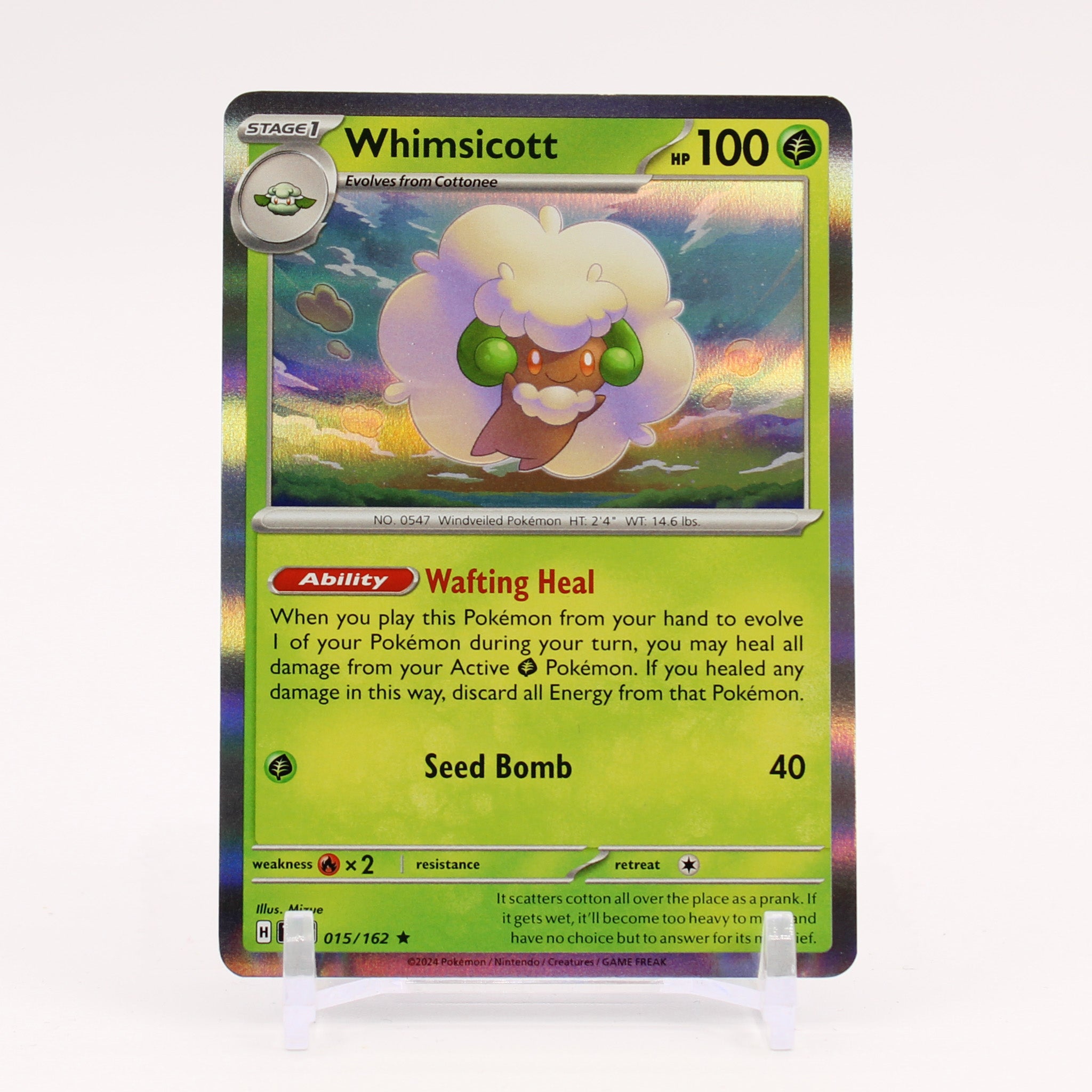 Whimsicott - 015/162 Temporal Forces Pokemon - NM/MINT