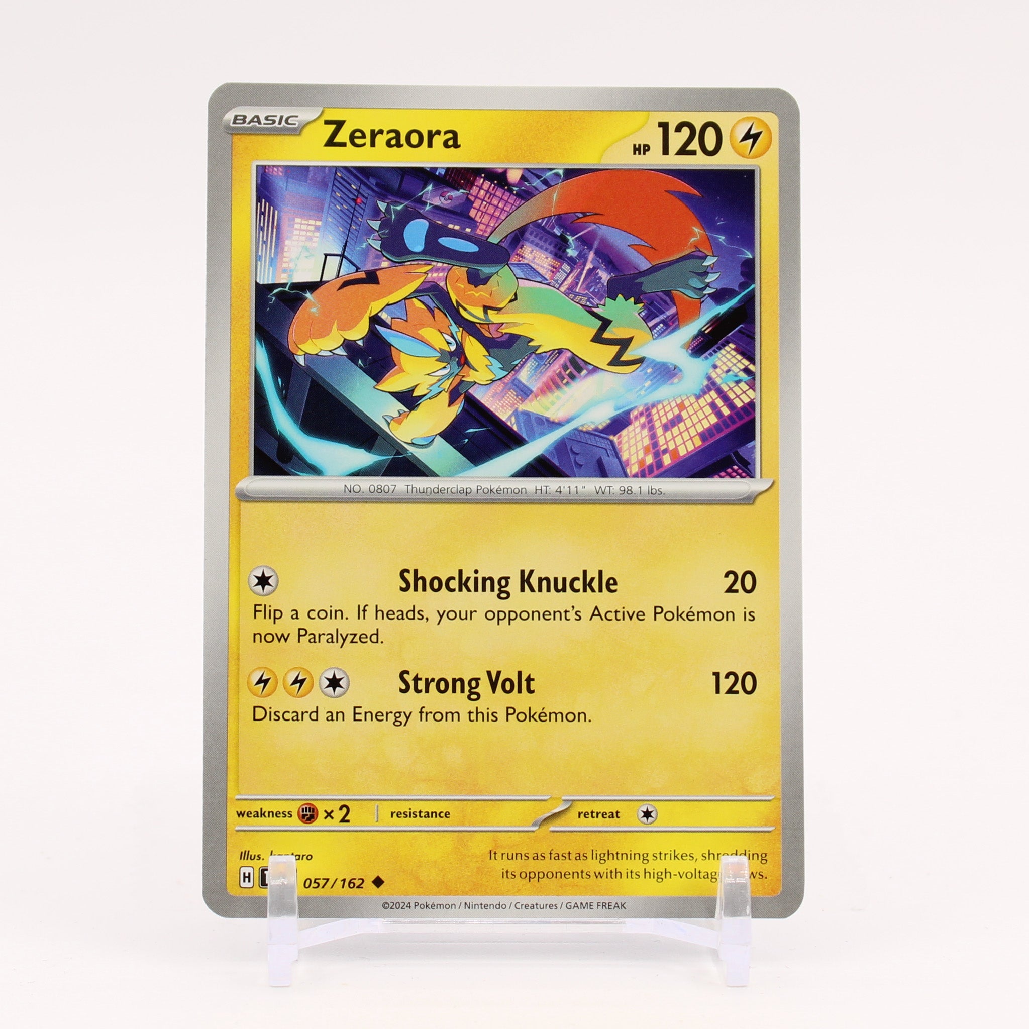 Zeraora - 057/162 Temporal Forces Pokemon - NM/MINT