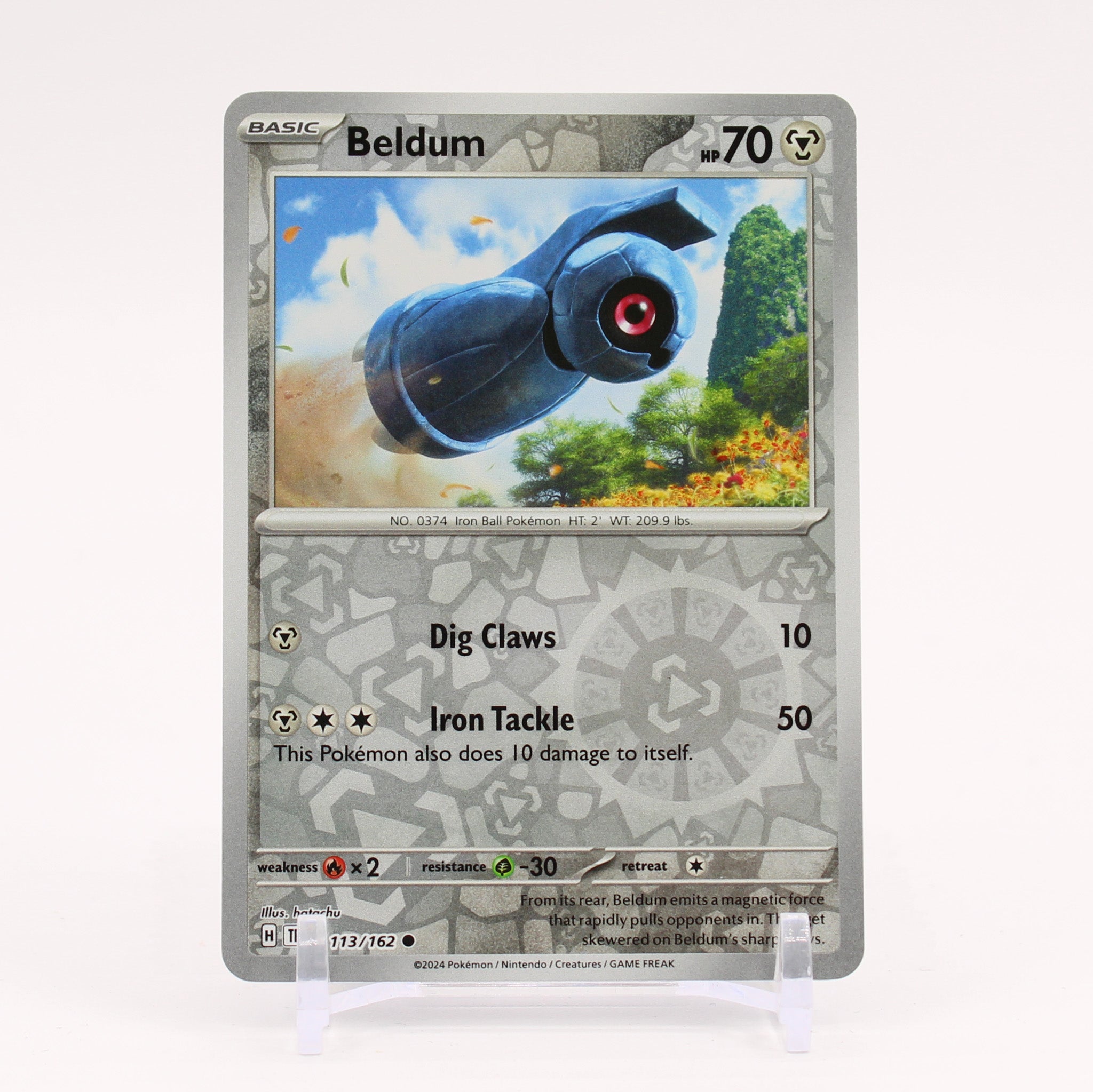 Beldum - 113/162 Temporal Forces Reverse Holo Pokemon - NM/MINT