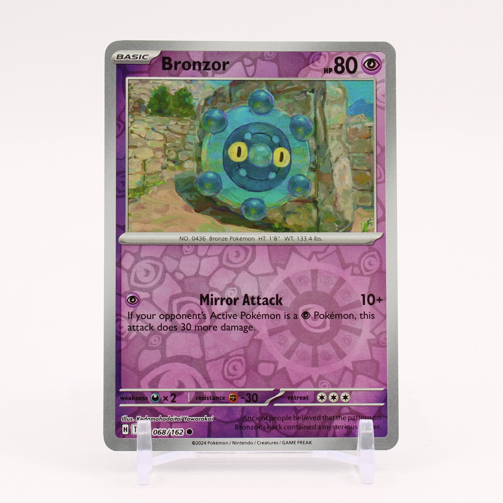 Bronzor - 068/162 Temporal Forces Reverse Holo Pokemon - NM/MINT