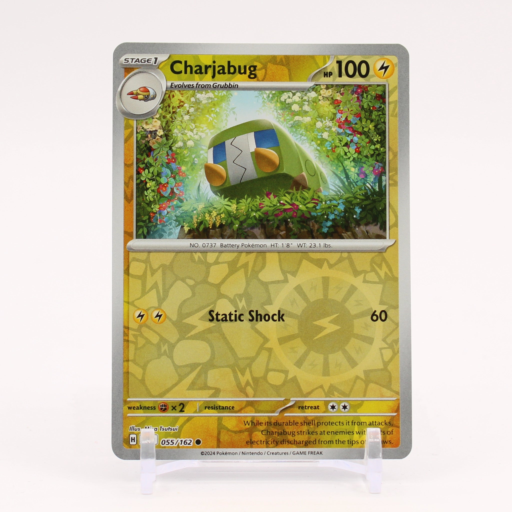 Charjabug - 055/162 Temporal Forces Reverse Holo Pokemon - NM/MINT