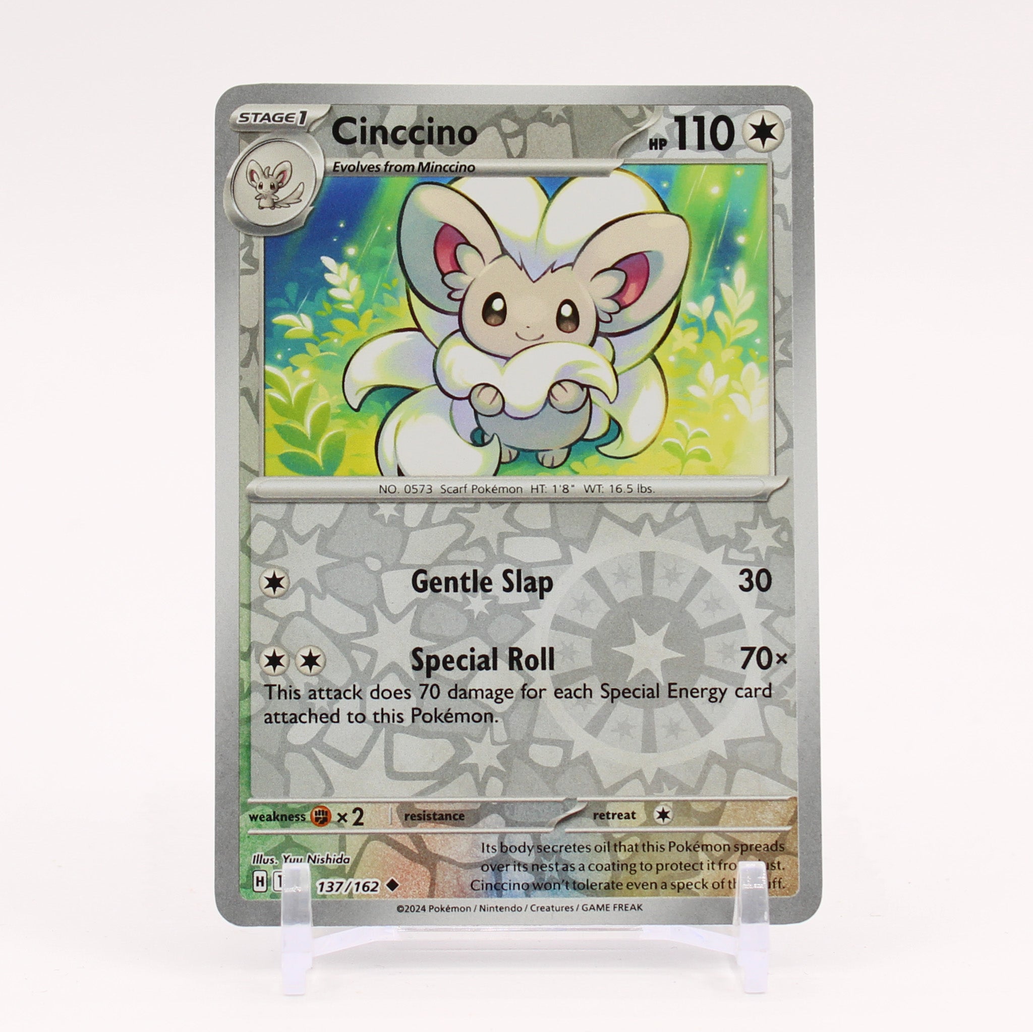 Cinccino - 137/162 Temporal Forces Reverse Holo Pokemon - NM/MINT