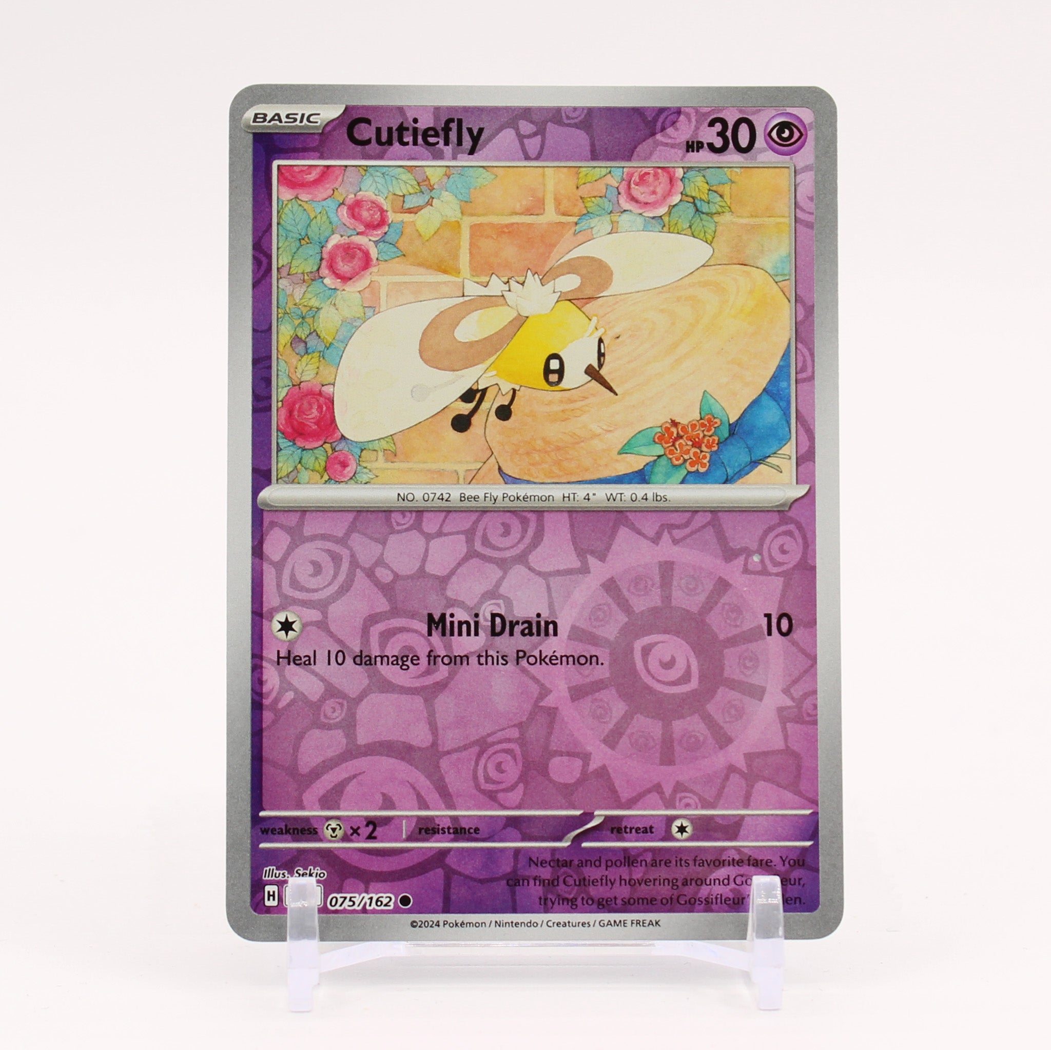 Cutiefly - 075/162 Temporal Forces Reverse Holo Pokemon - NM/MINT