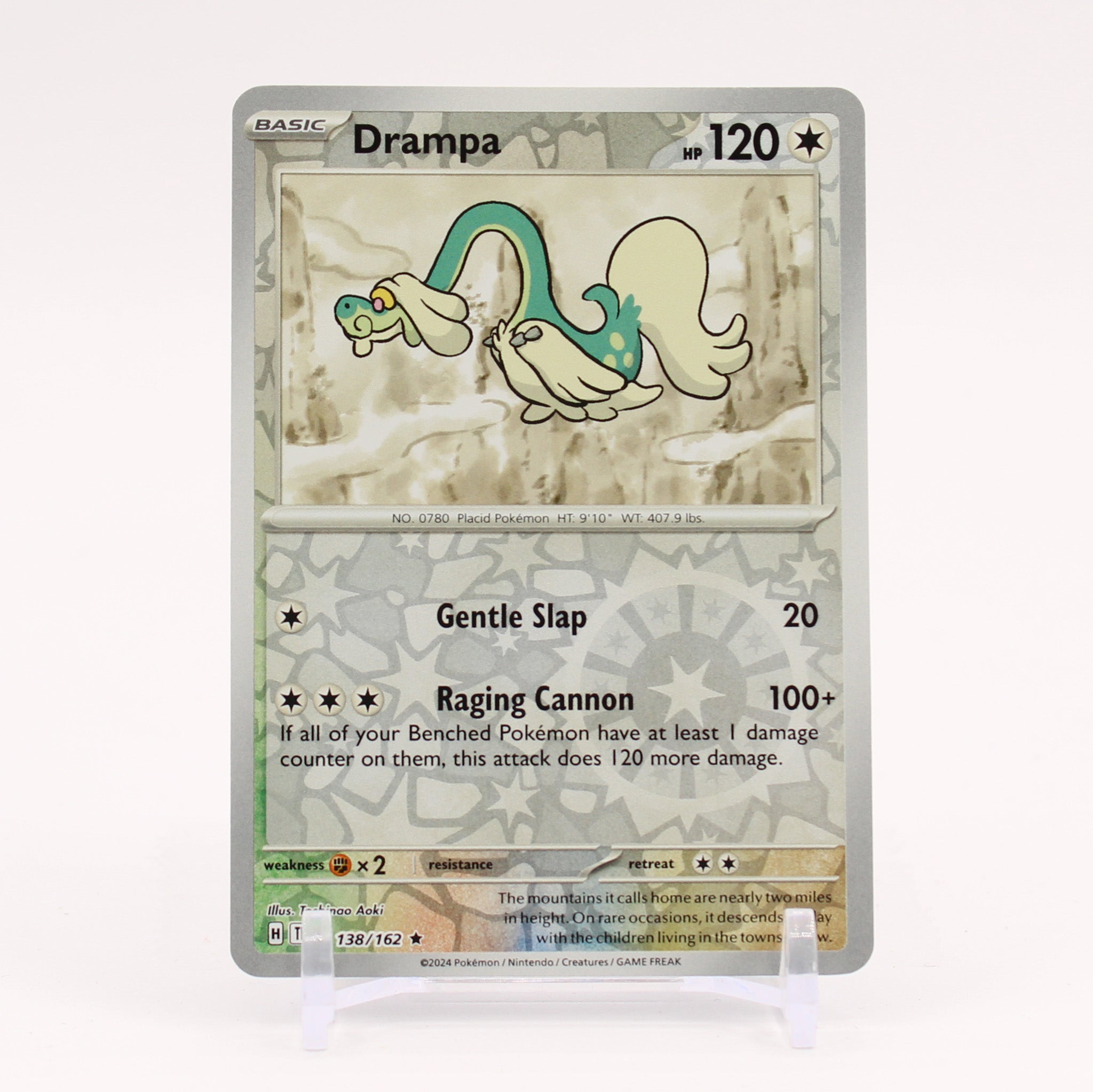 Drampa - 138/162 Temporal Forces Reverse Holo Rare Pokemon - NM/MINT