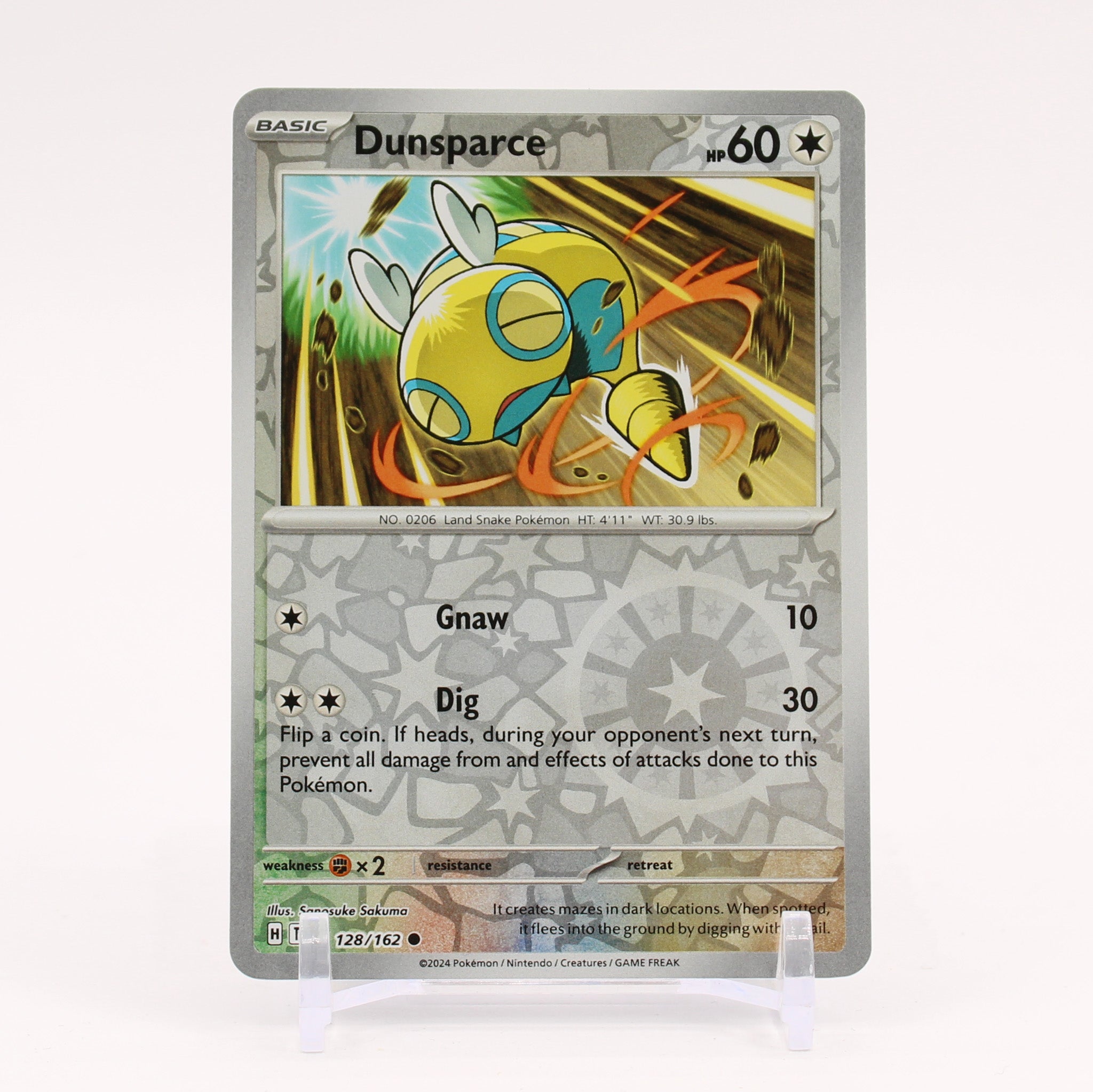 Dunsparce - 128/162 Temporal Forces Reverse Holo Pokemon - NM/MINT