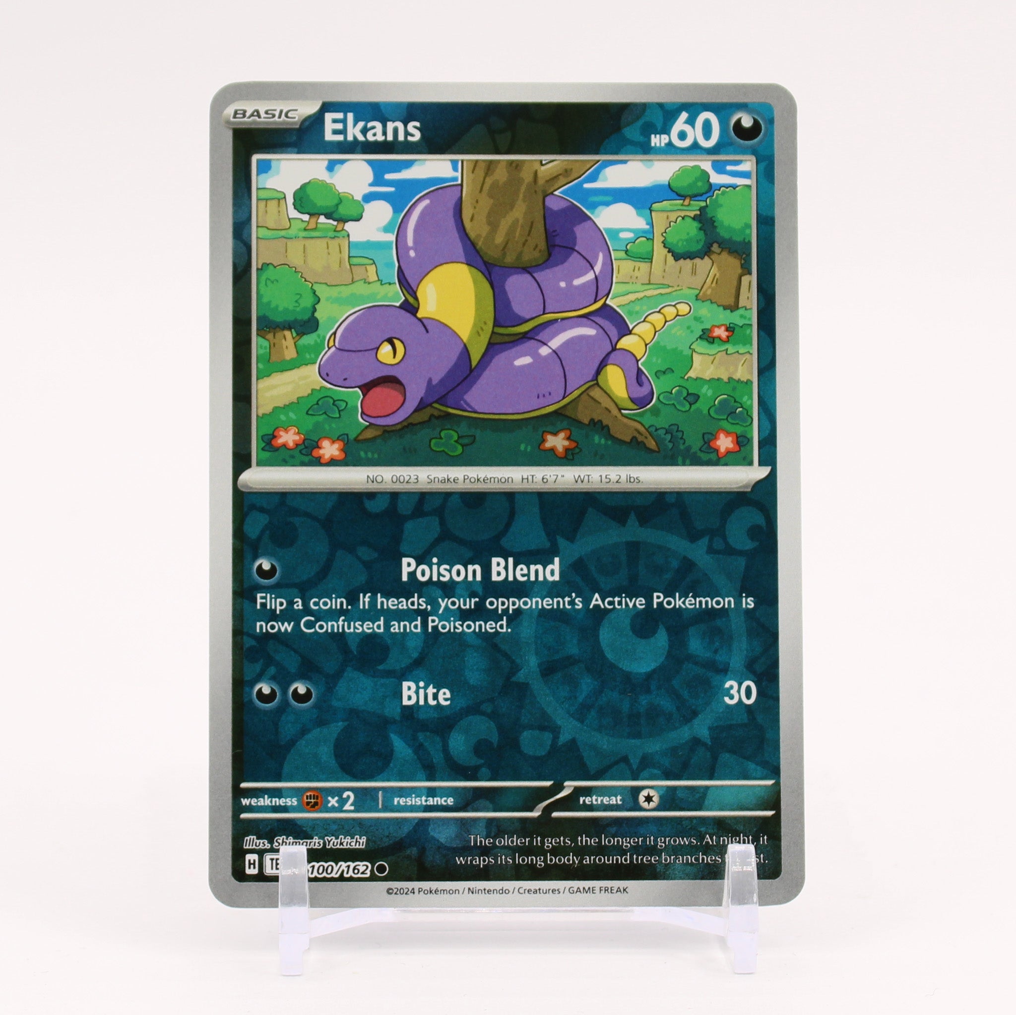 Ekans - 100/162 Temporal Forces Reverse Holo Pokemon - NM/MINT