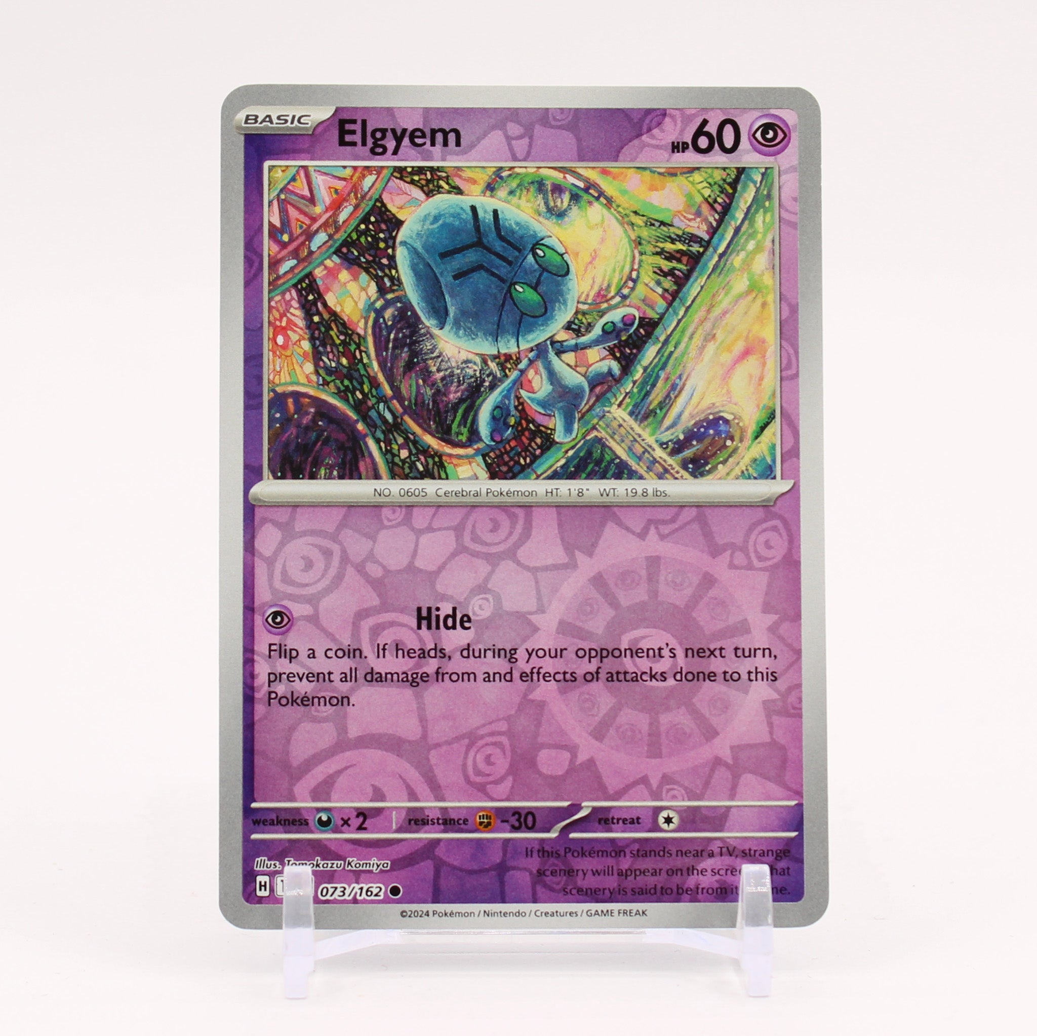 Elgyem - 073/162 Temporal Forces Reverse Holo Pokemon - NM/MINT