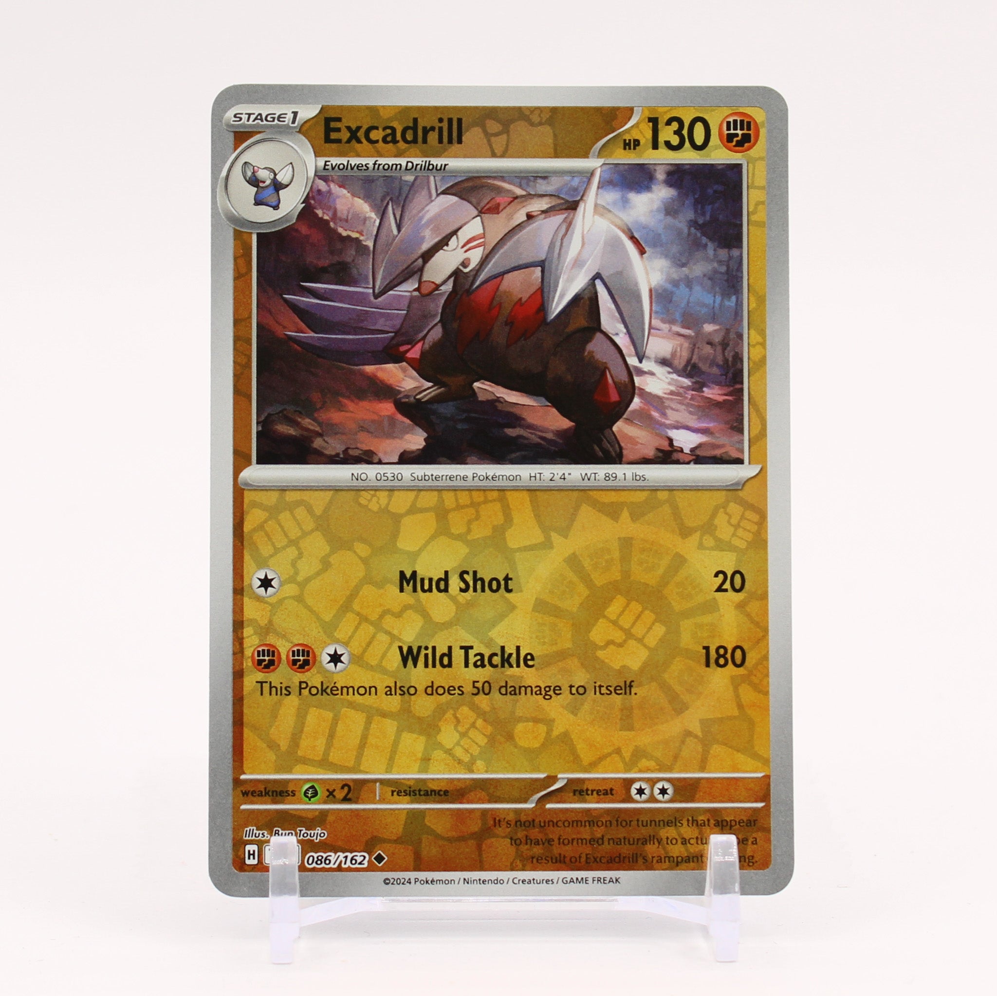 Excadrill - 086/162 Temporal Forces Reverse Holo Pokemon - NM/MINT