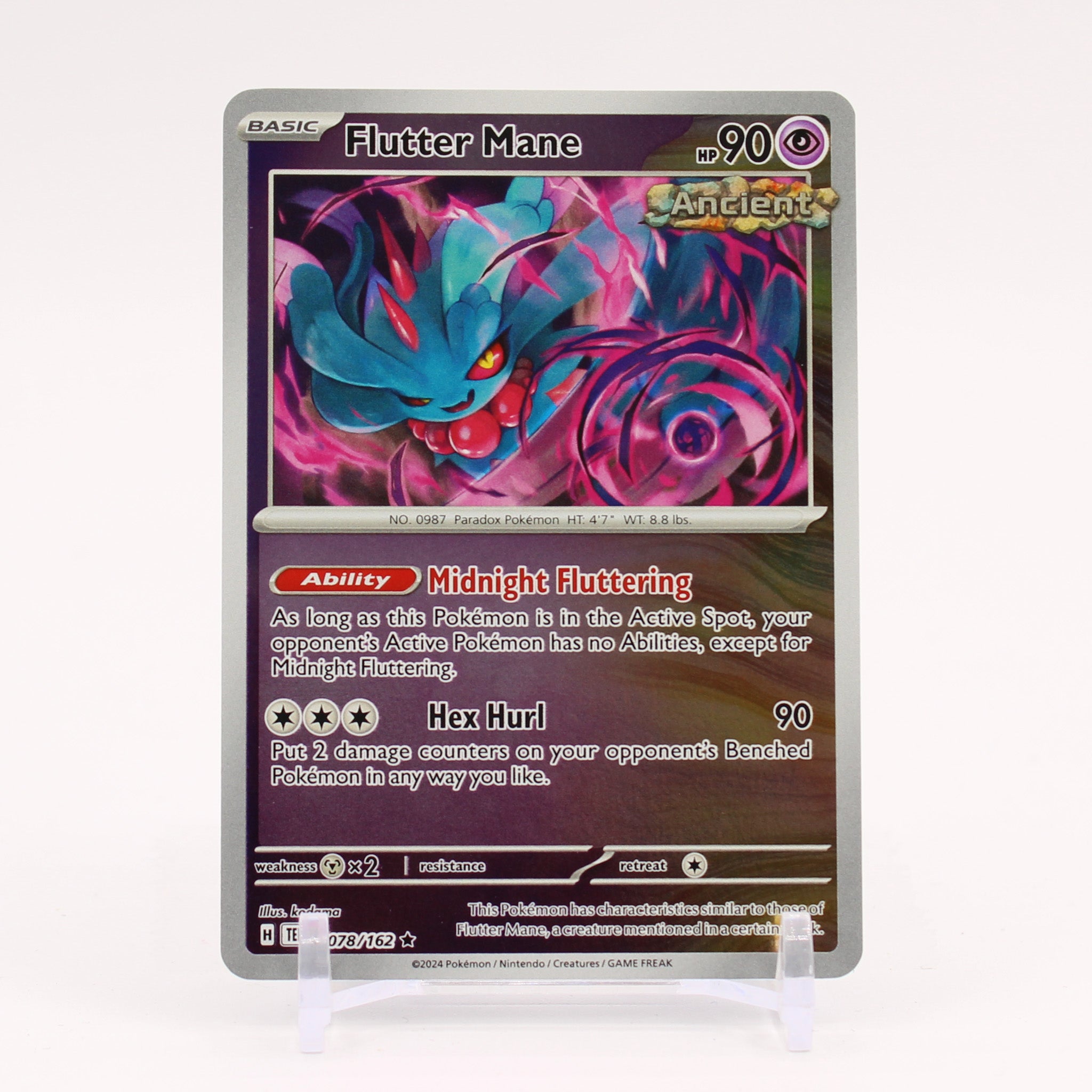 Flutter Mane - 078/162 Temporal Forces Reverse Holo Rare Pokemon - NM/MINT