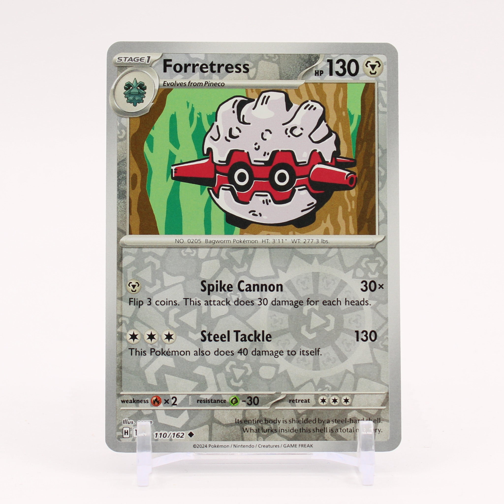 Forretress - 110/162 Temporal Forces Reverse Holo Pokemon - NM/MINT