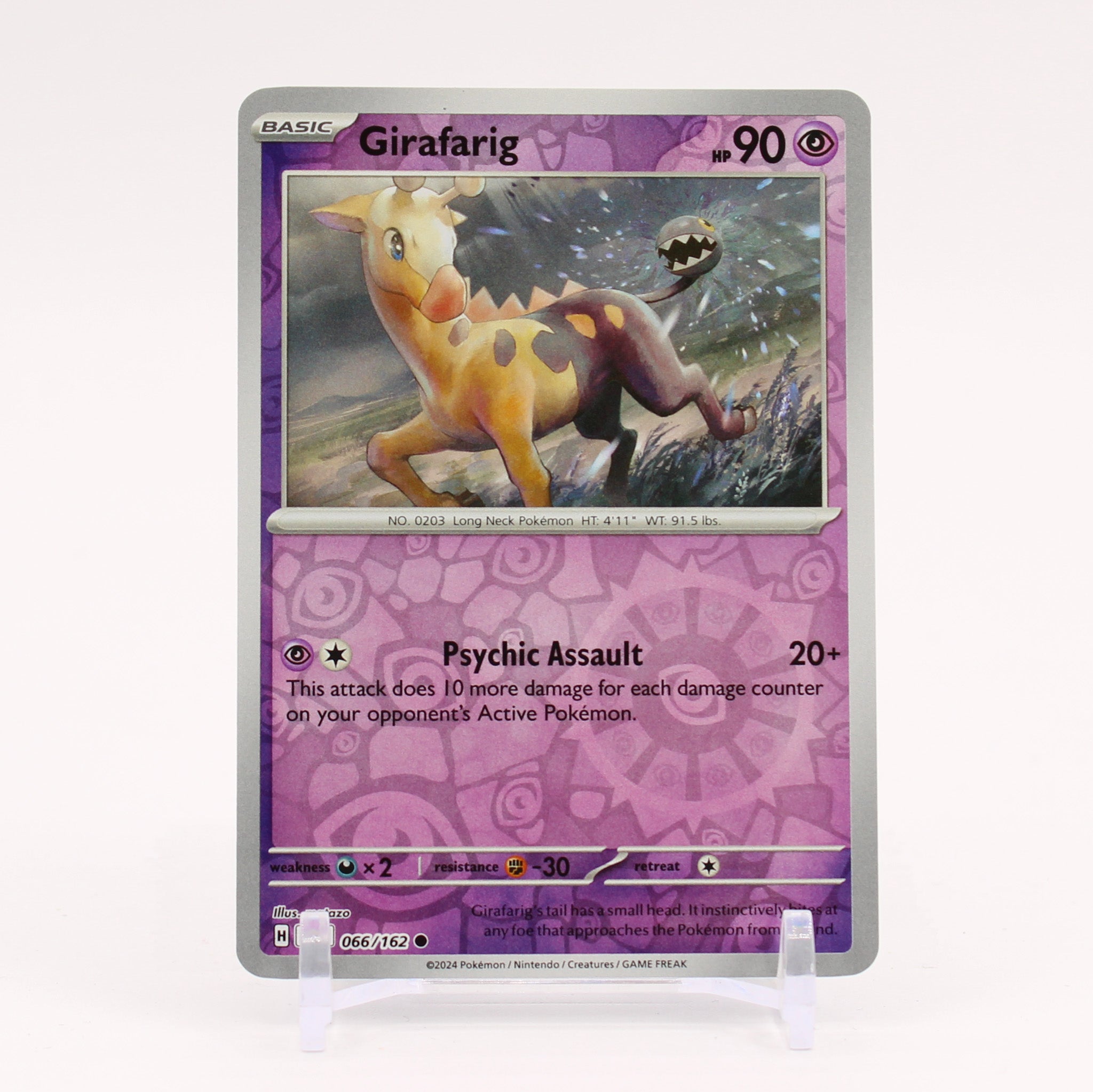 Girafarig - 066/162 Temporal Forces Reverse Holo Pokemon - NM/MINT