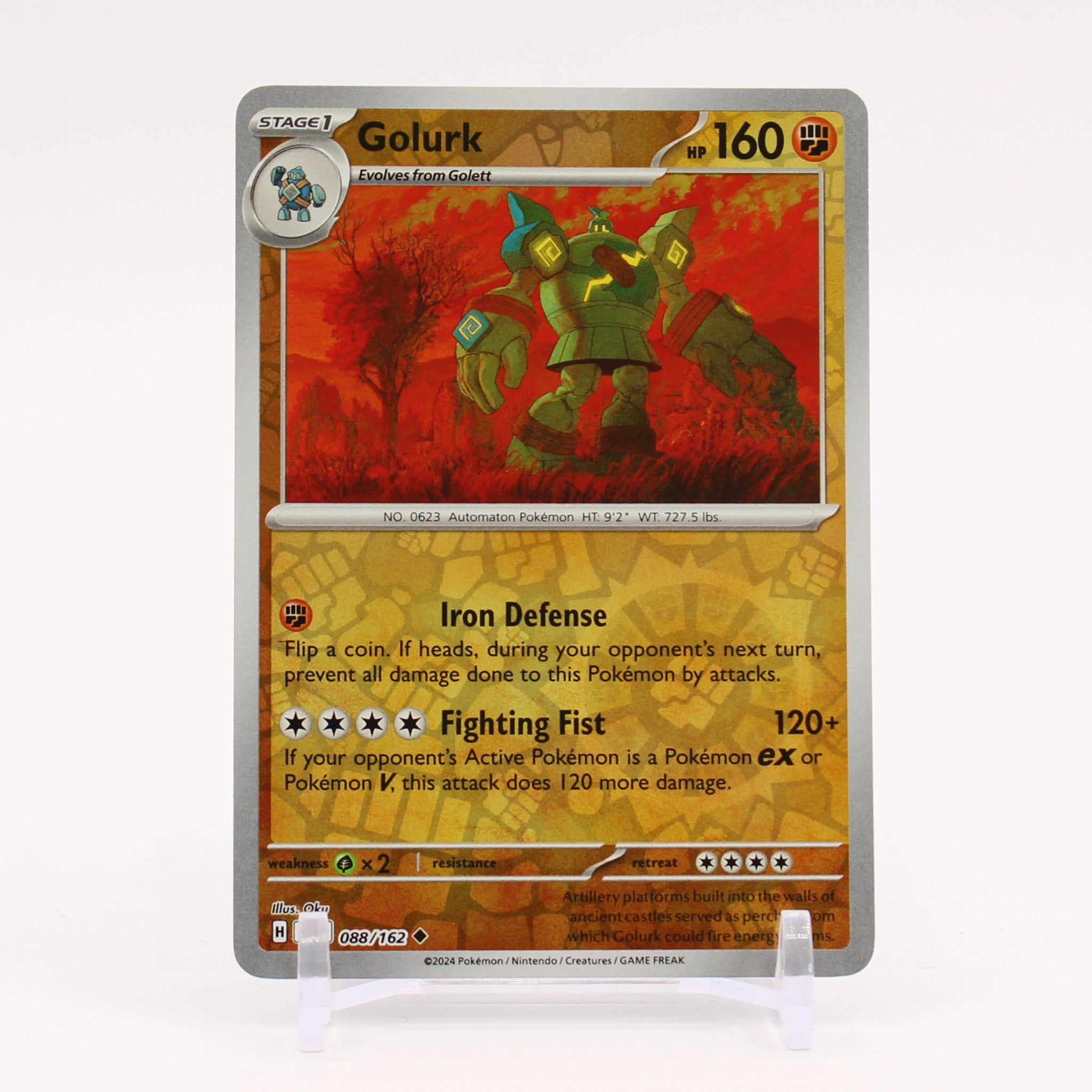 Golurk - 088/162 Temporal Forces Reverse Holo Pokemon - NM/MINT