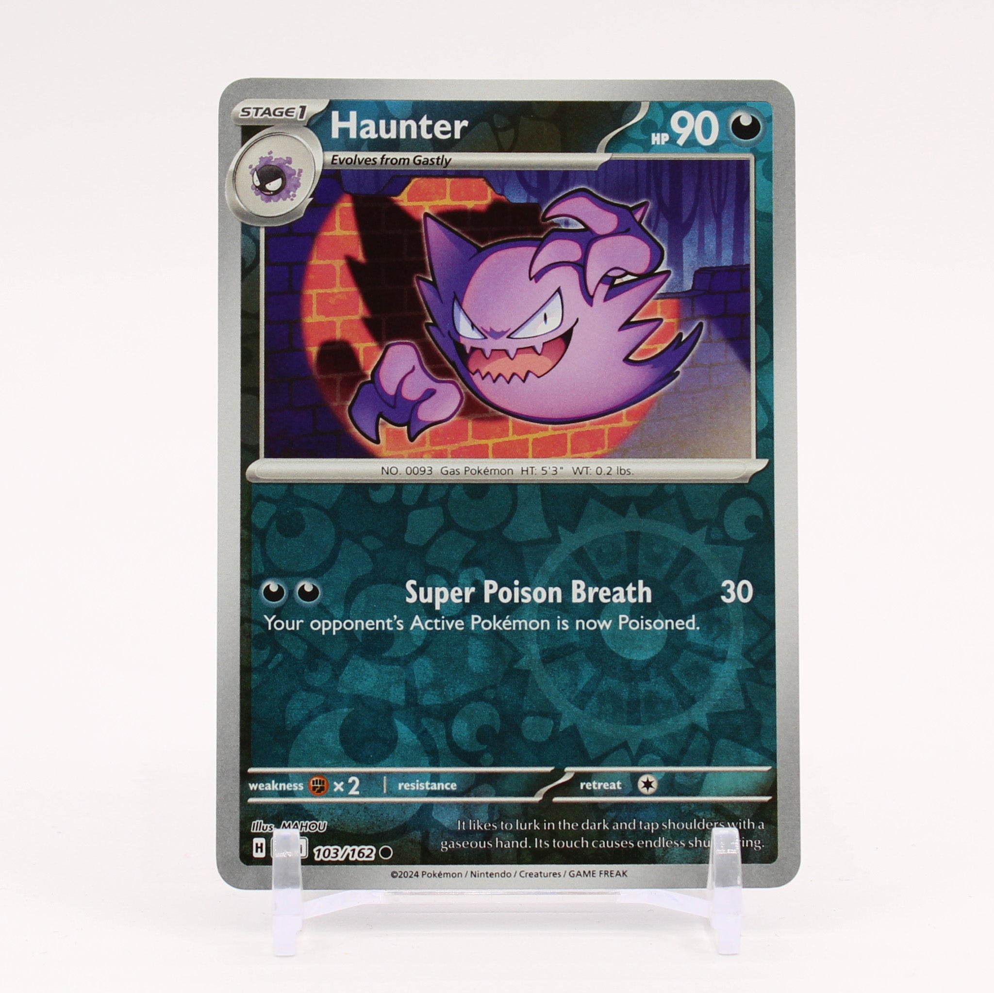 Haunter - 103/162 Temporal Forces Reverse Holo Pokemon - NM/MINT