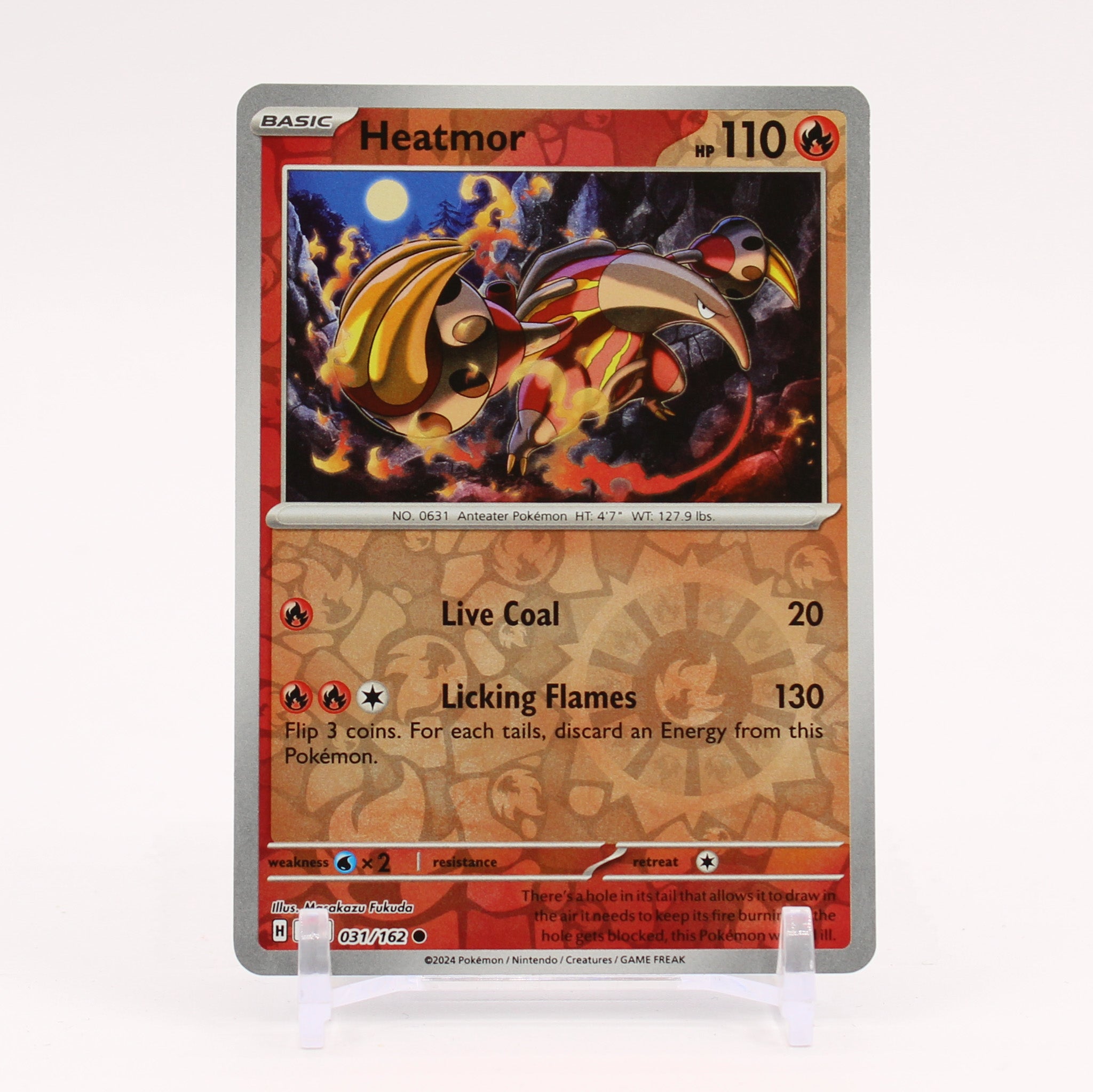 Heatmor - 031/162 Temporal Forces Reverse Holo Pokemon - NM/MINT